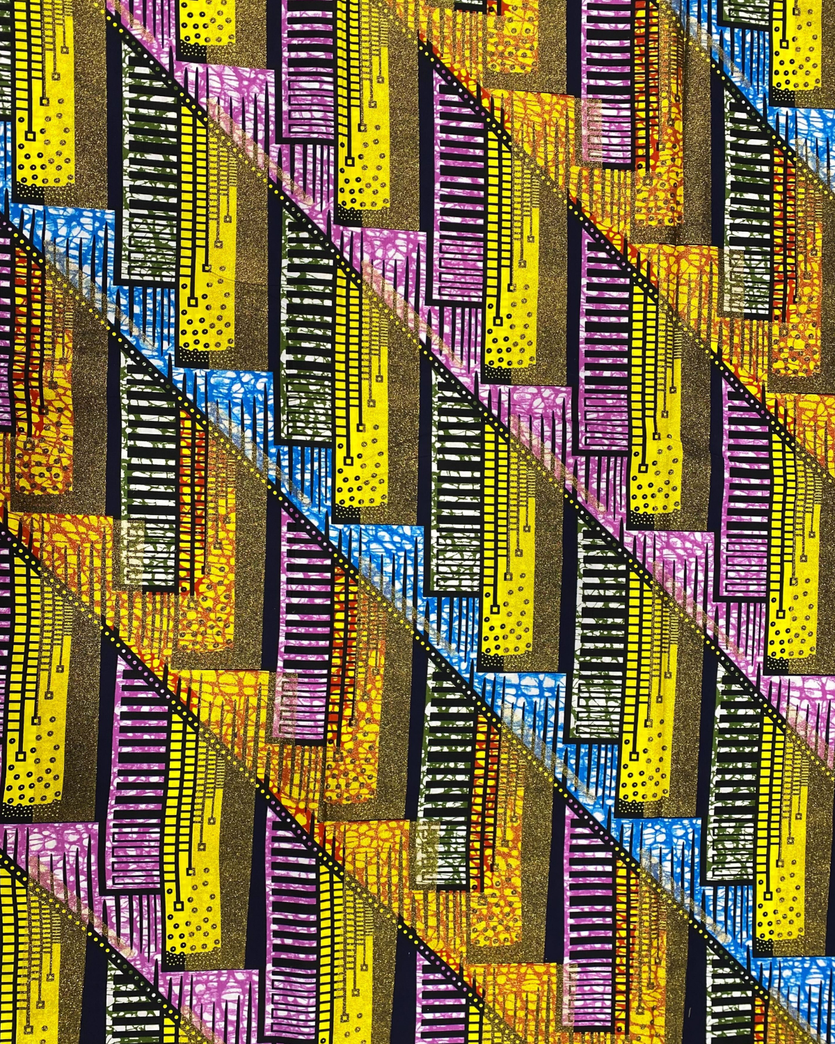 Golden Ascension African Print Fabric