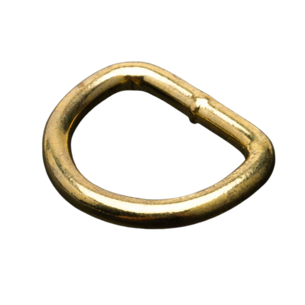 1 Inch Brass Plated Welded D-Rings