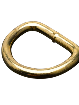 1 Inch Brass Plated Welded D-Rings