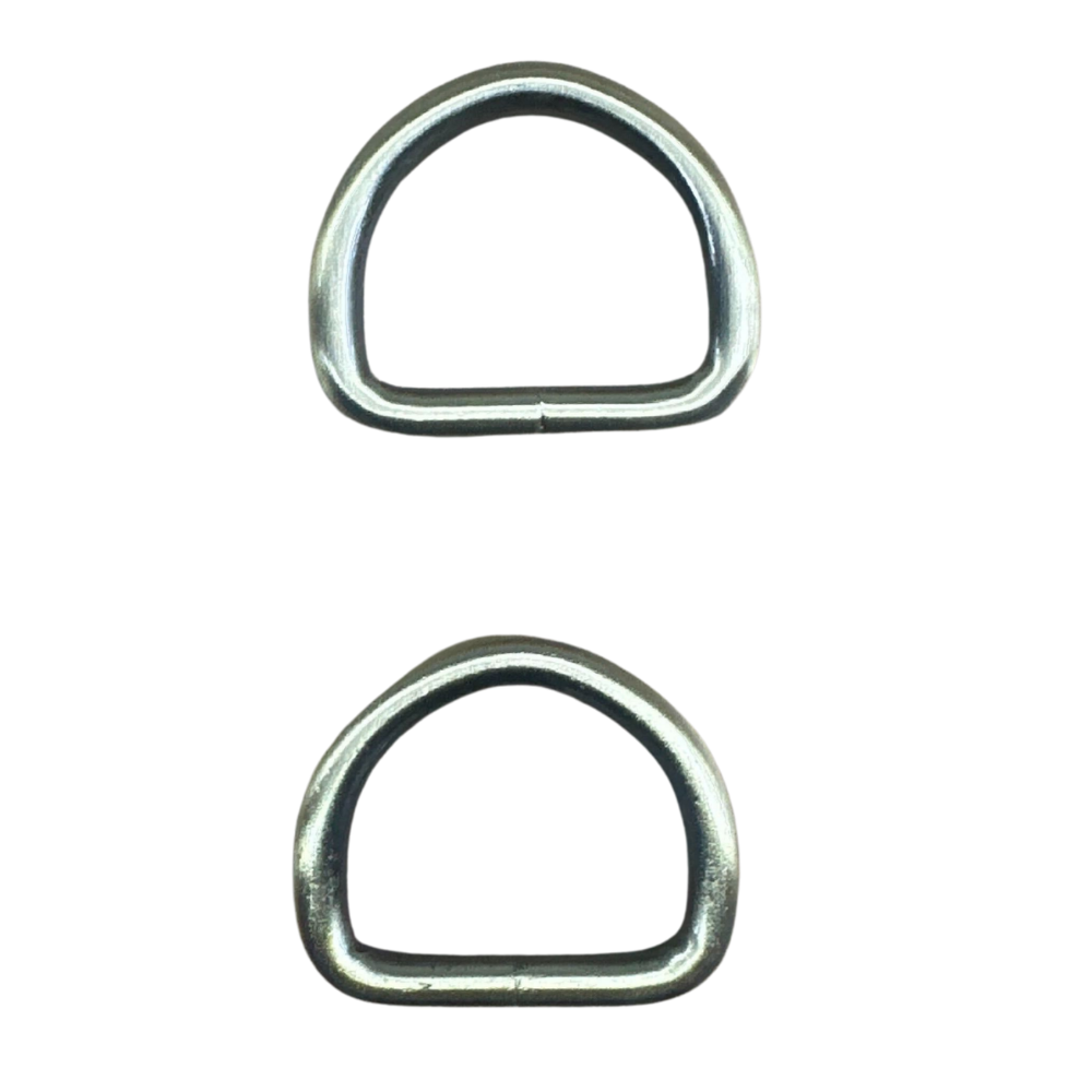 1 Inch Brushed Brass Heavy Welded D-Rings