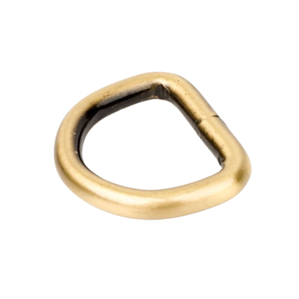 1 Inch Brushed Brass Heavy Welded D-Rings