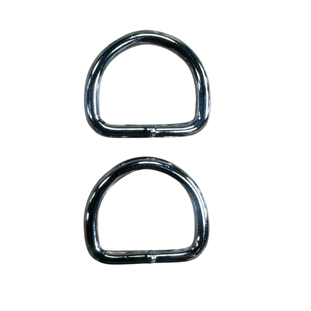 1 Inch Nickel Plated Heavy Welded D-Rings