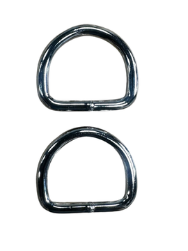 1 Inch Nickel Plated Heavy Welded D-Rings