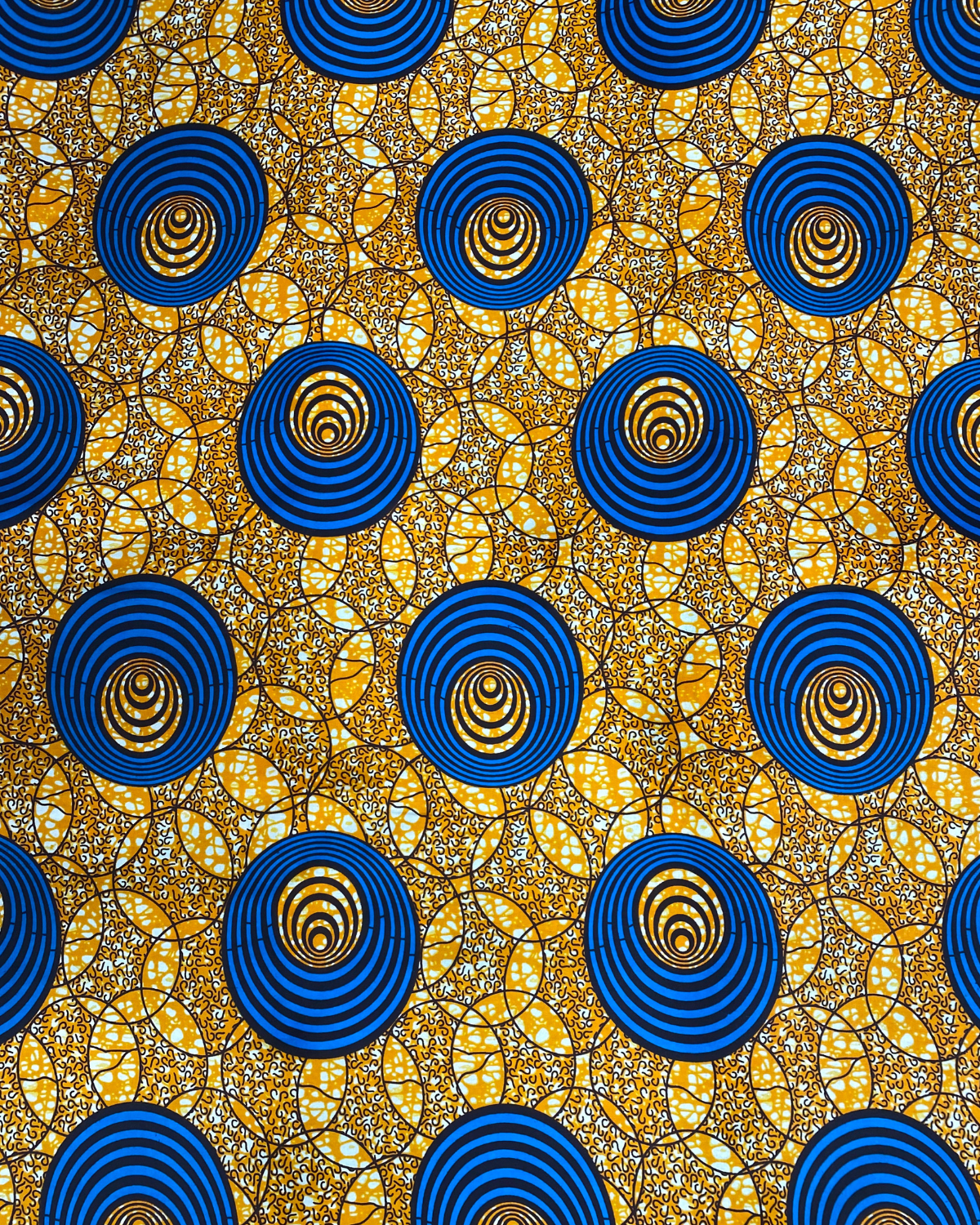 Blue Orbit African Print Fabric