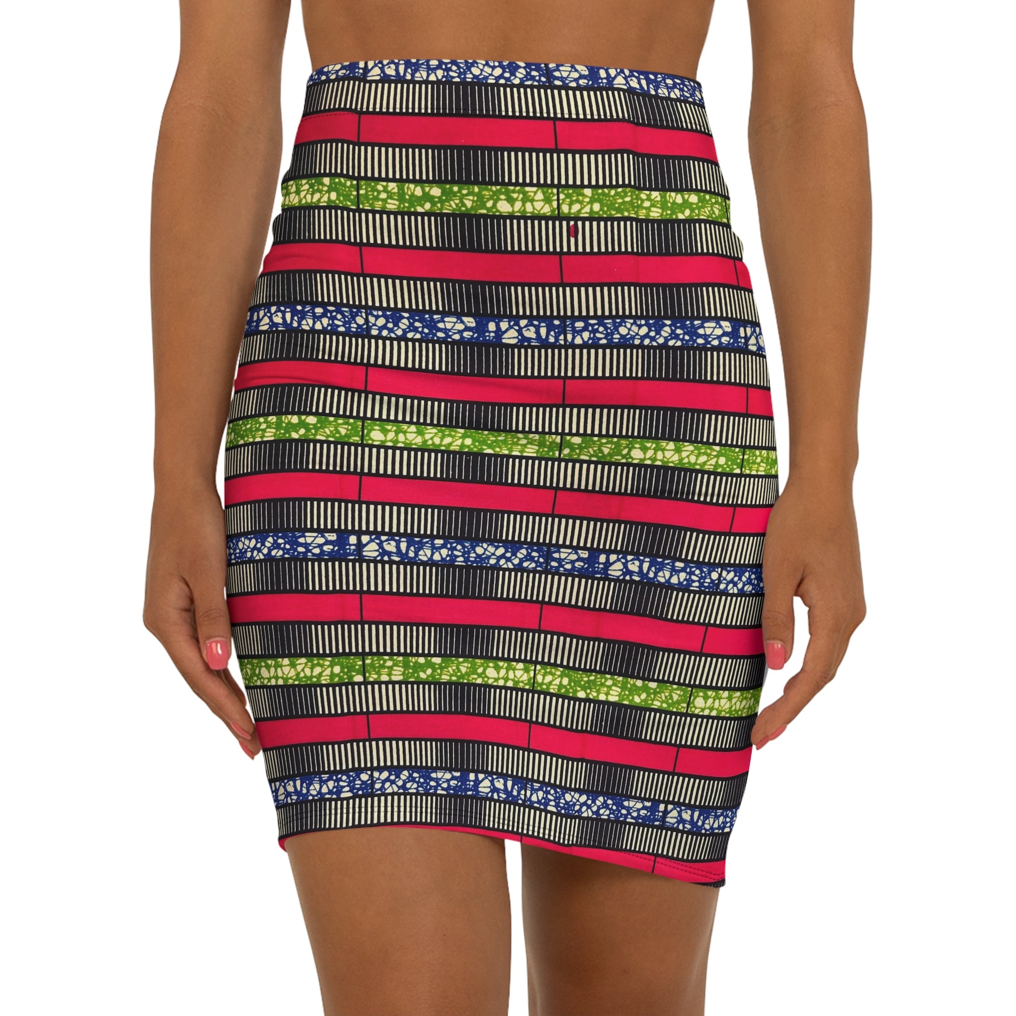 Tempo Stripe African Print Fabric