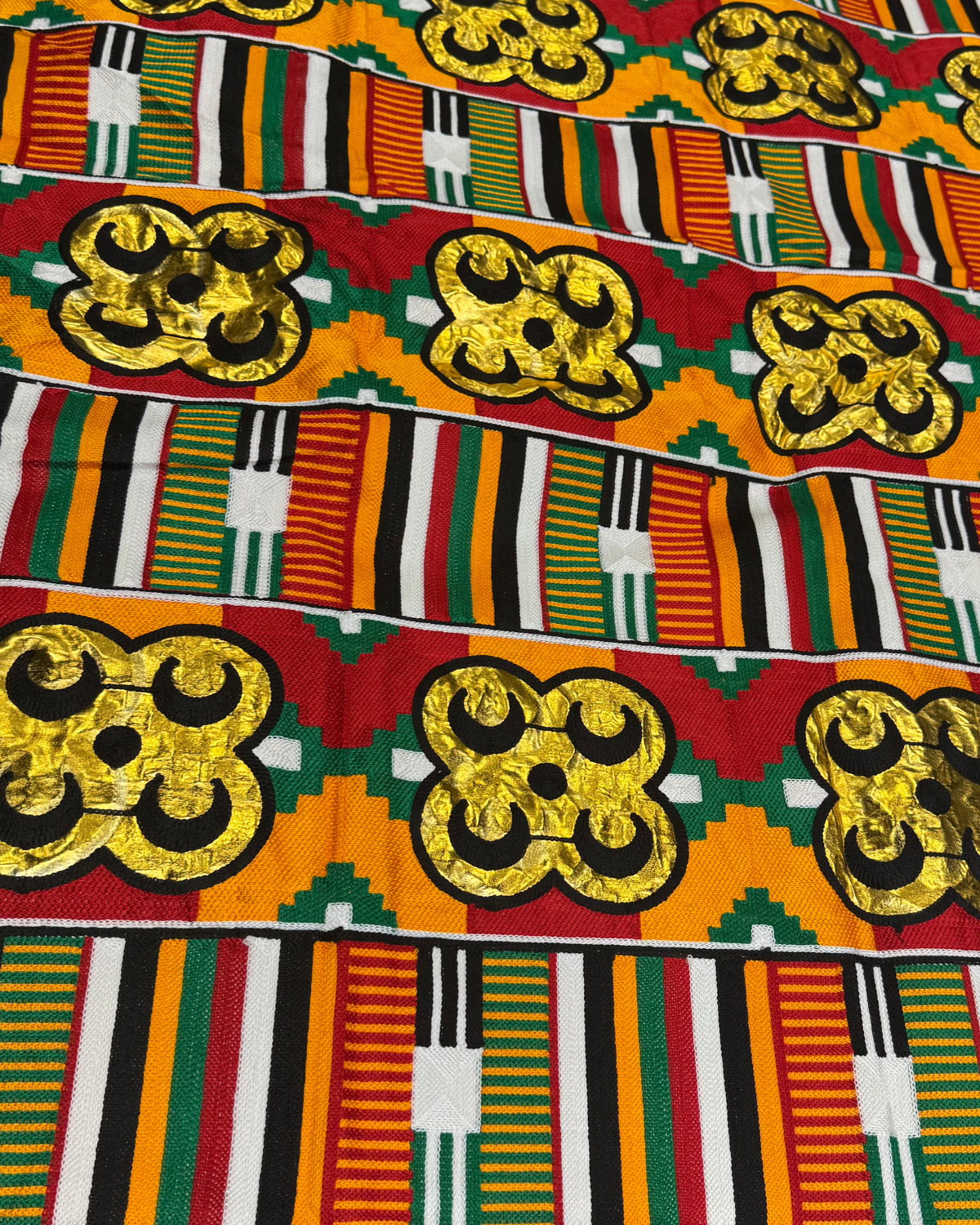 Embroidered Kente Fabric