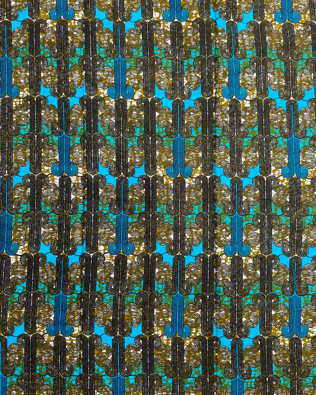 Labyrinth Lines African Print Fabric
