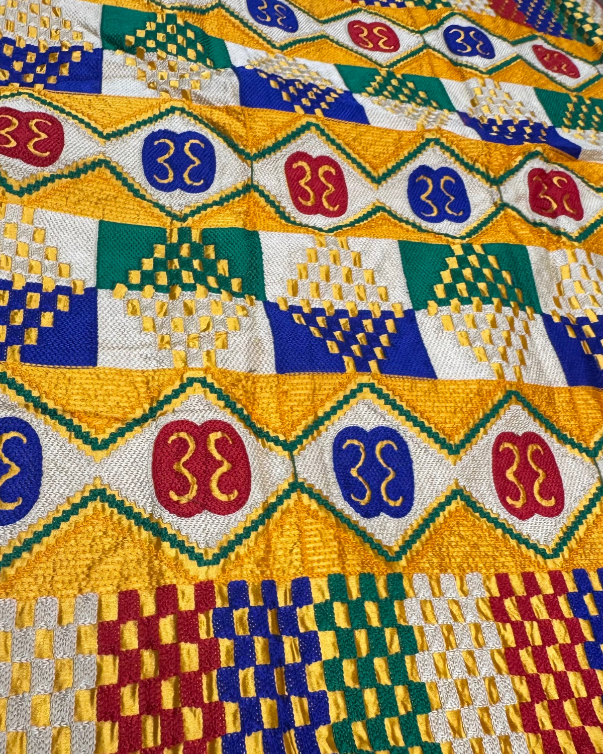 Embroidered Kente Fabric
