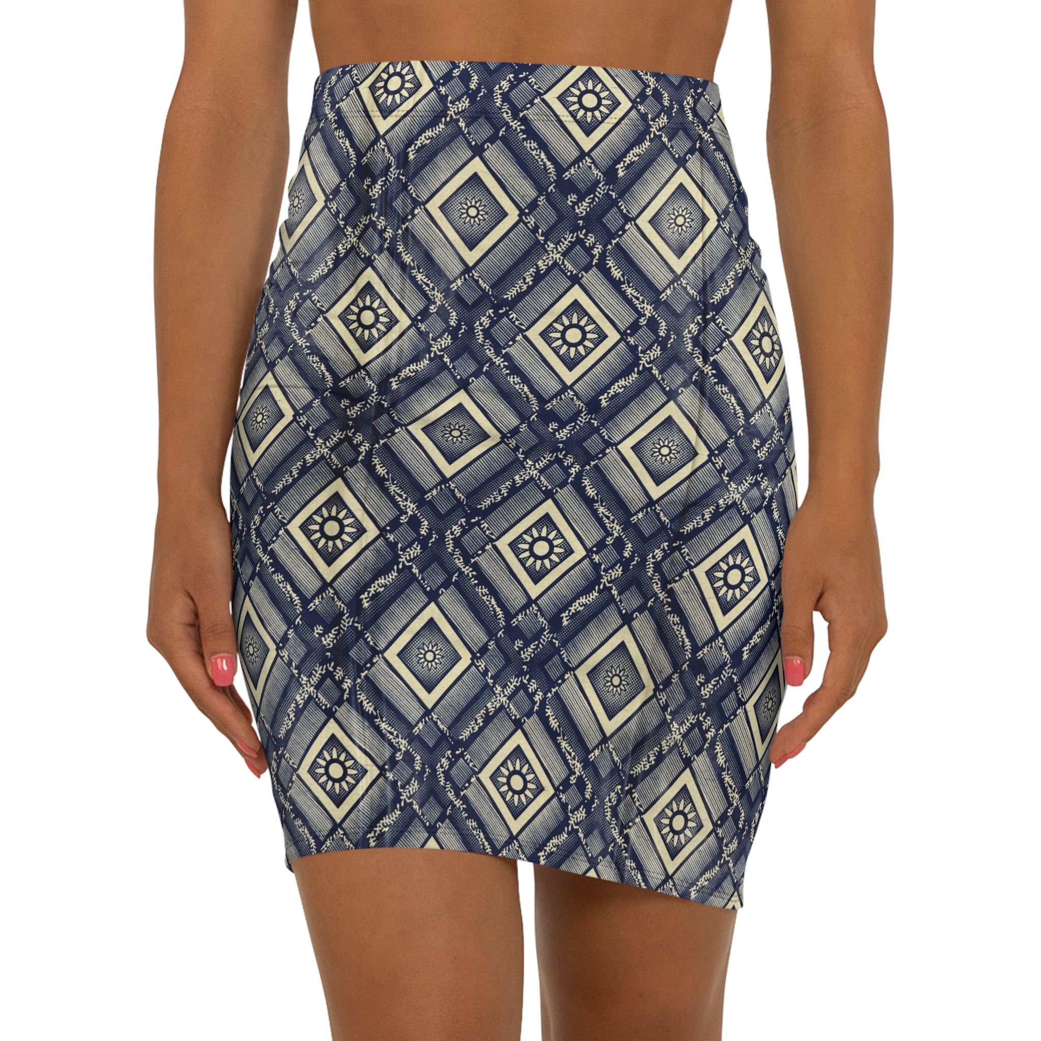 Indigo Bloom African Print Fabric