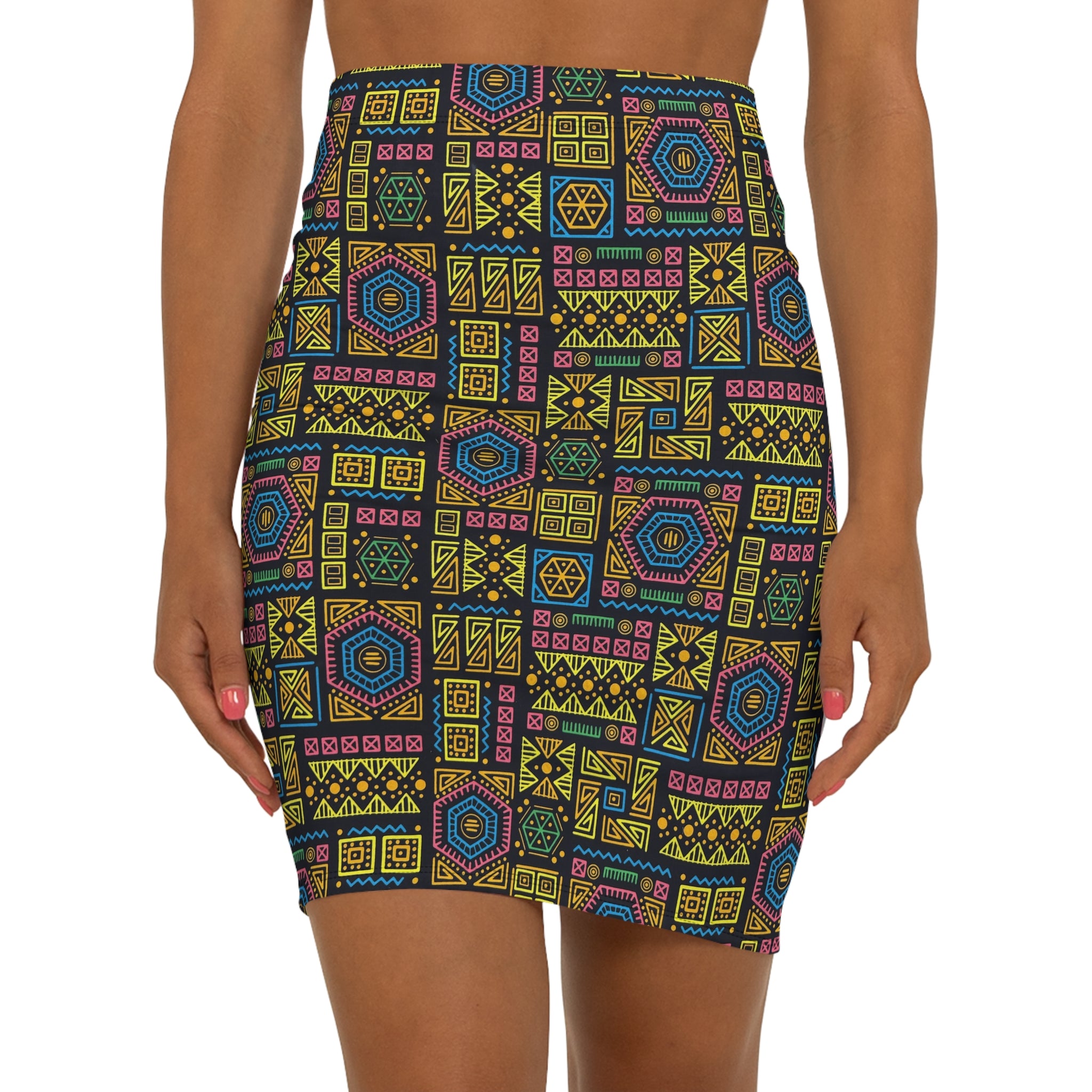 Vibrant Tetris African Print Fabric