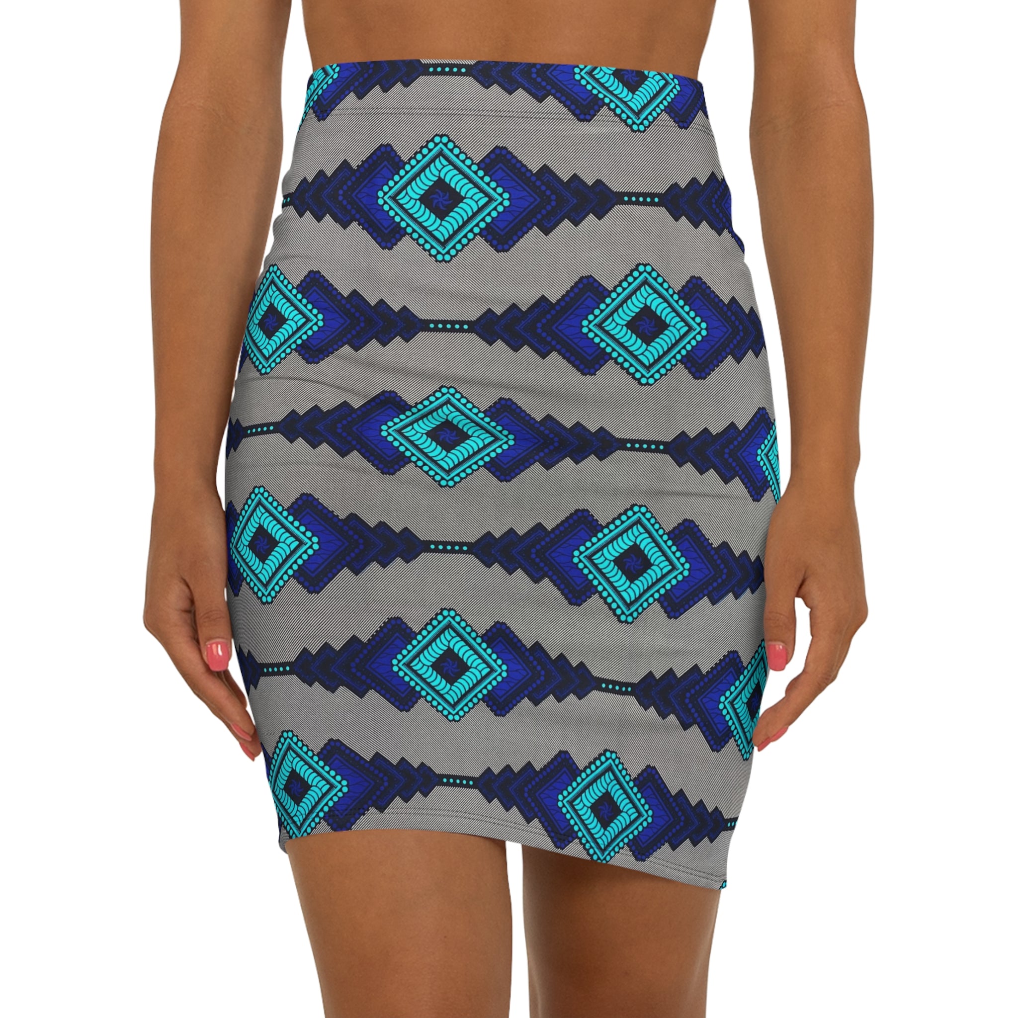 Turquoise Trails African Print Fabric