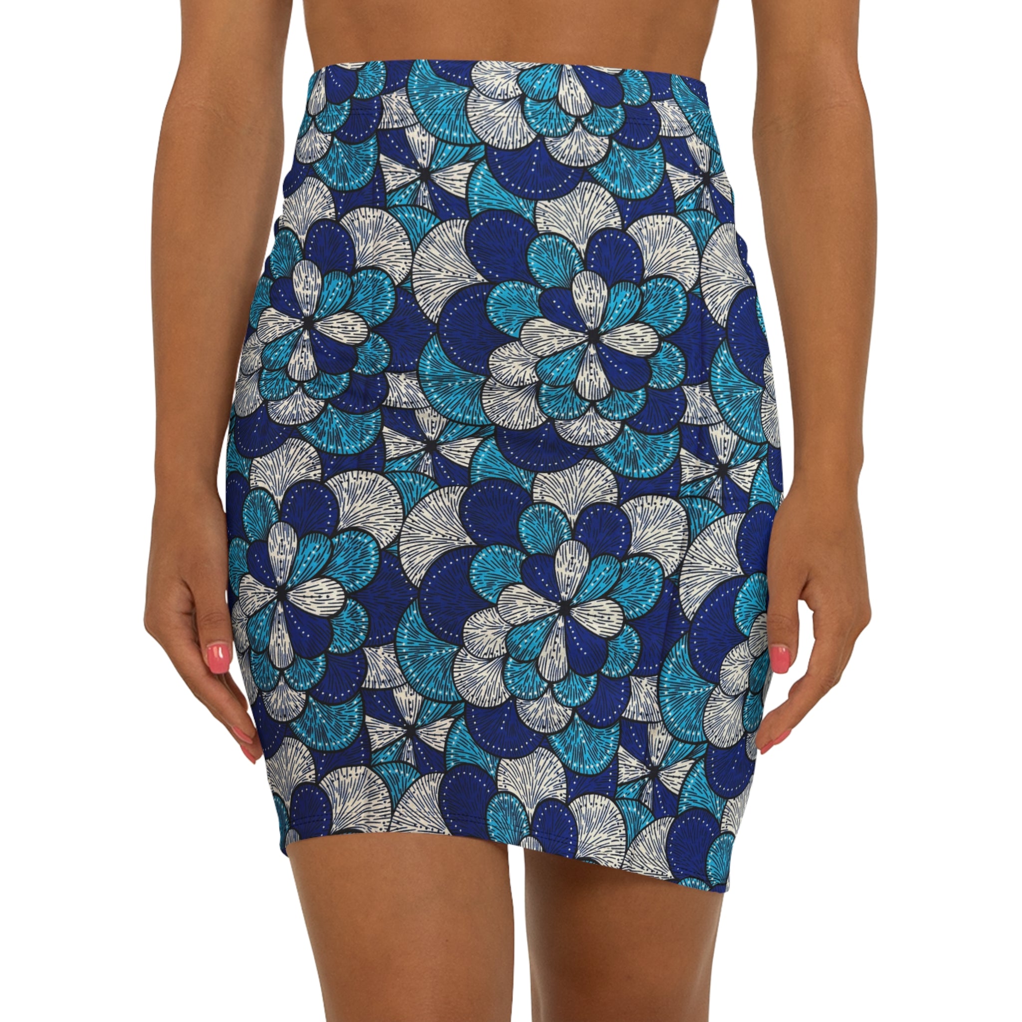 Azure Glow African Print Fabric