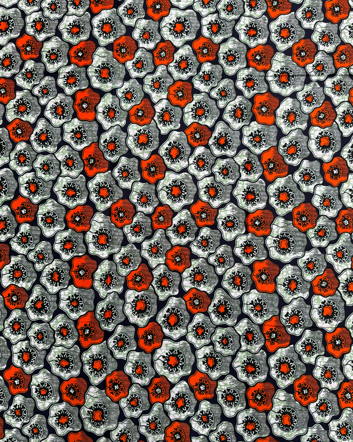 Twilight Poppies African Print Fabric