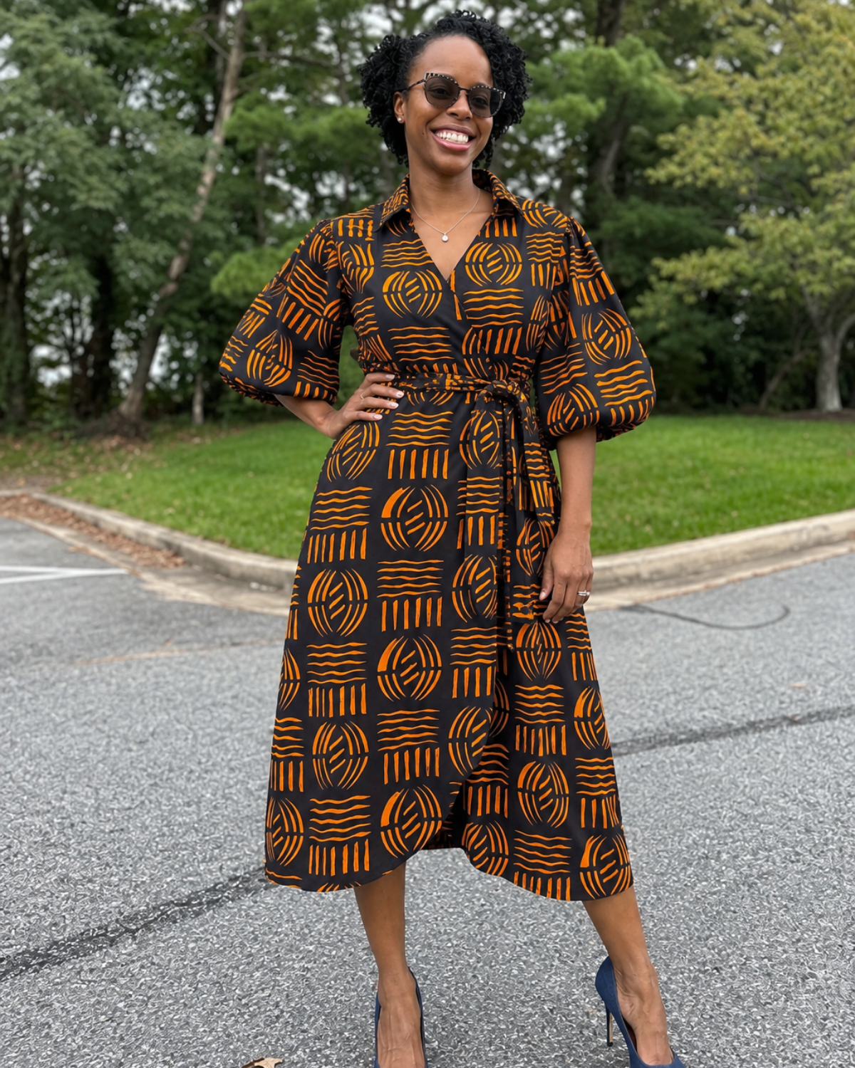 Copper Trails African Print Fabric
