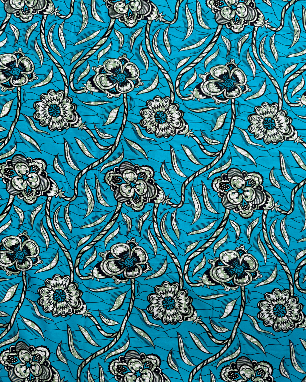 Seaside Blossoms African Print Fabric