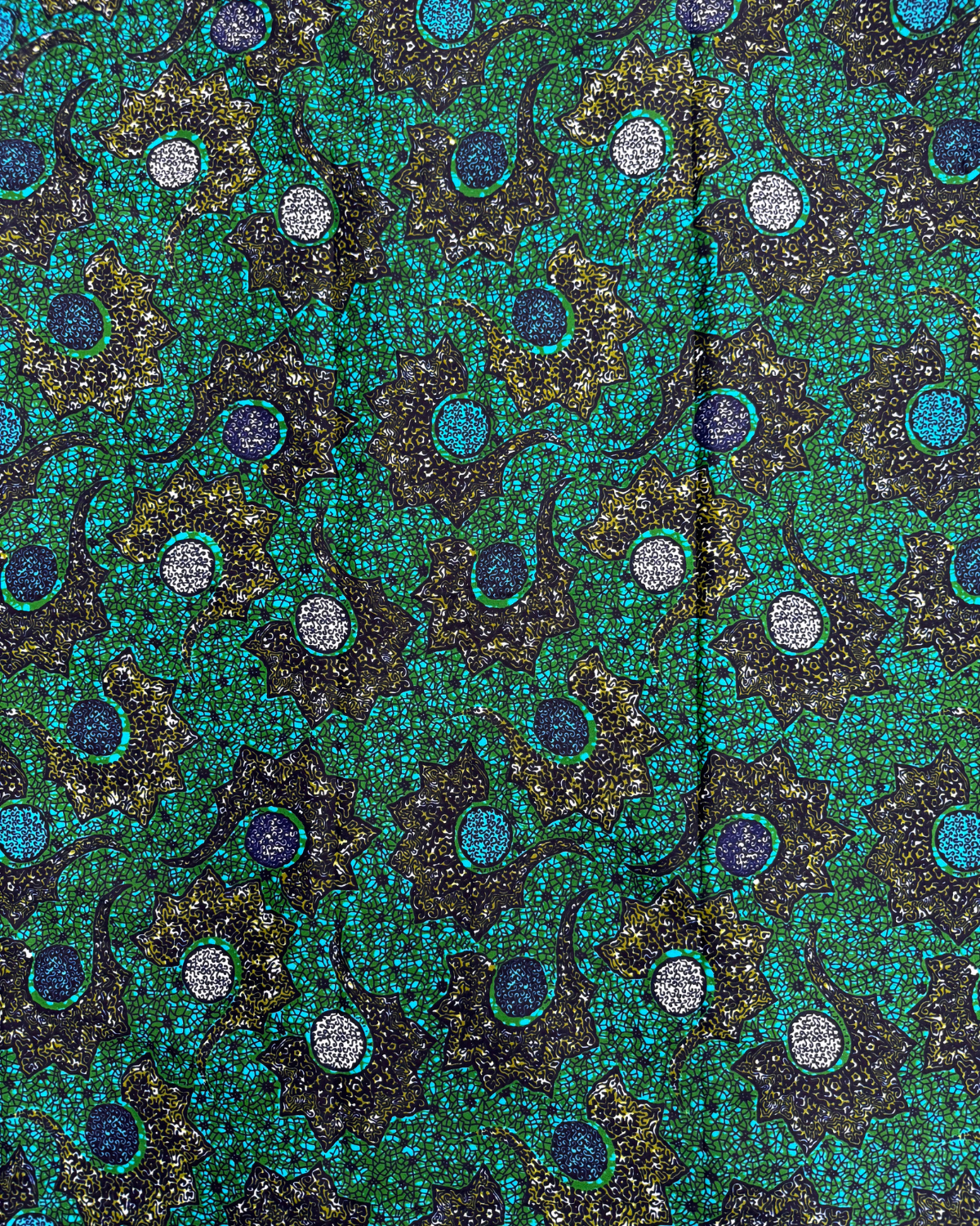 Emerald Eclipse African Print Fabric