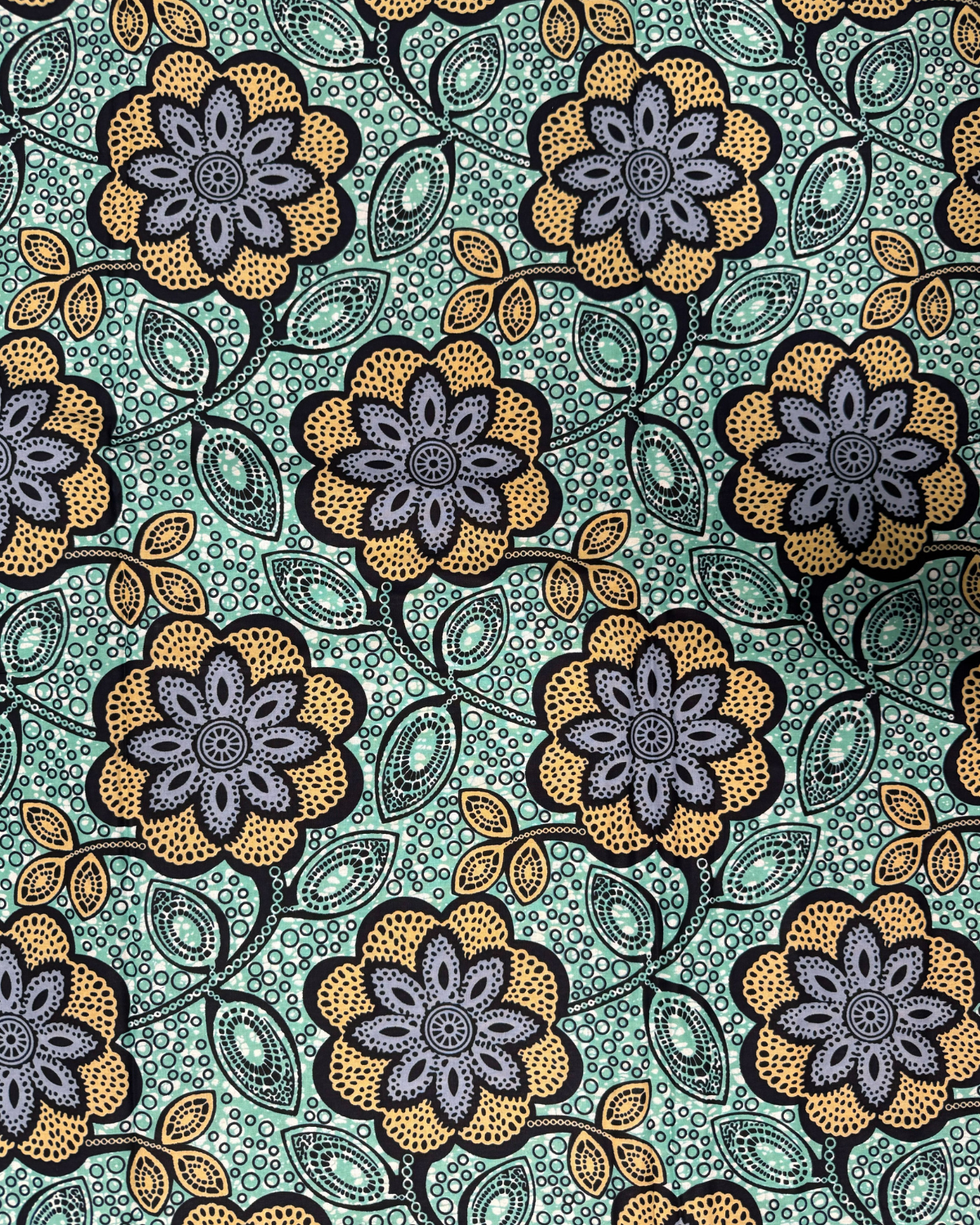 Honeydew Florals African Print Fabric