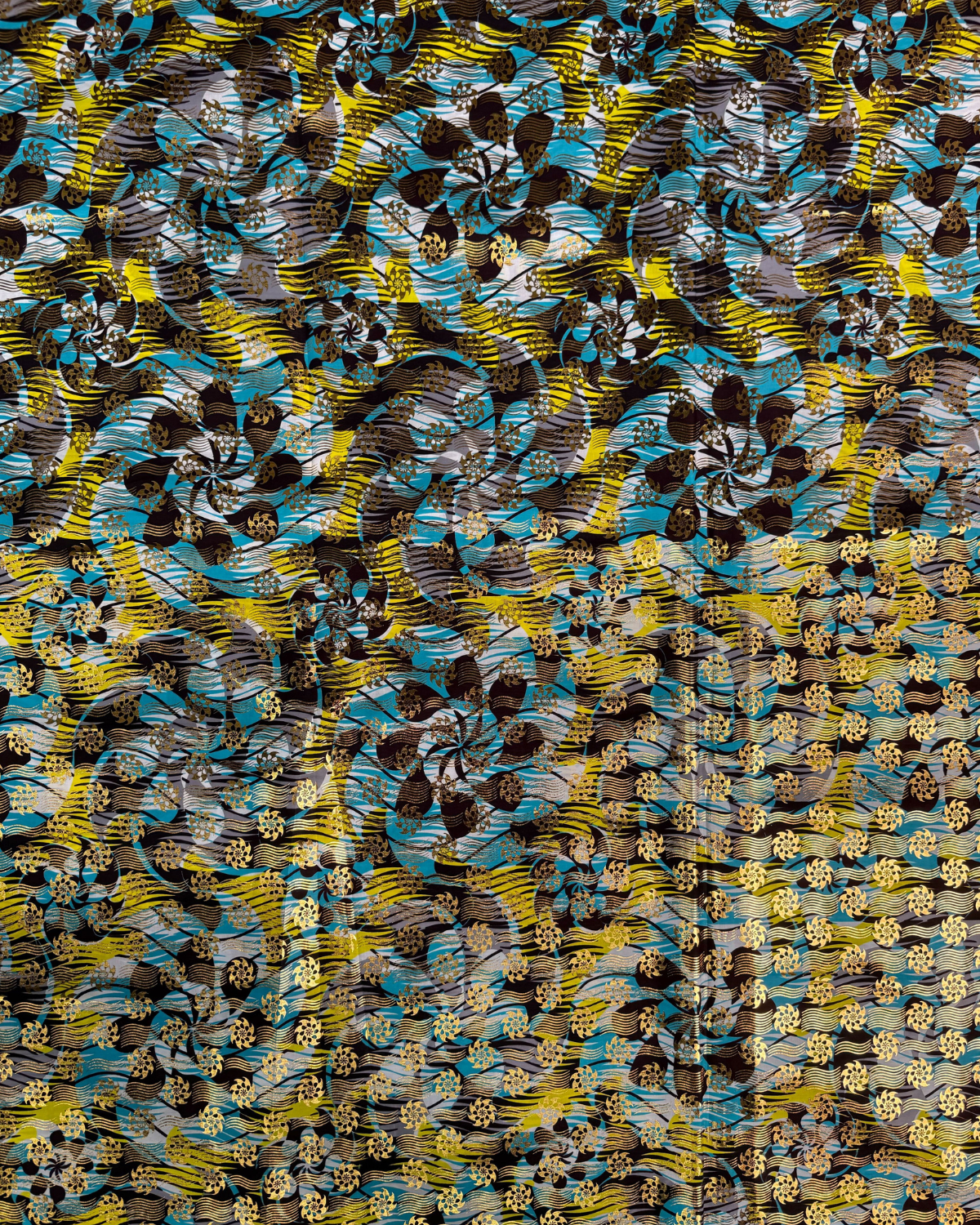 Whispers of Gold African Print Fabric
