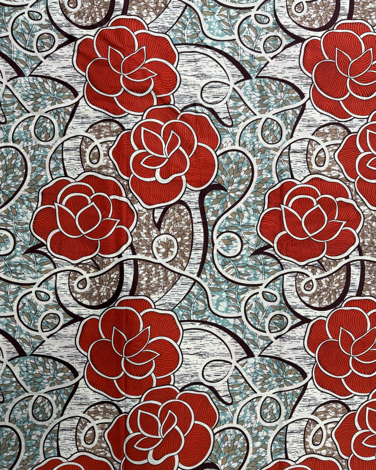 Bold Roses African Print Fabric