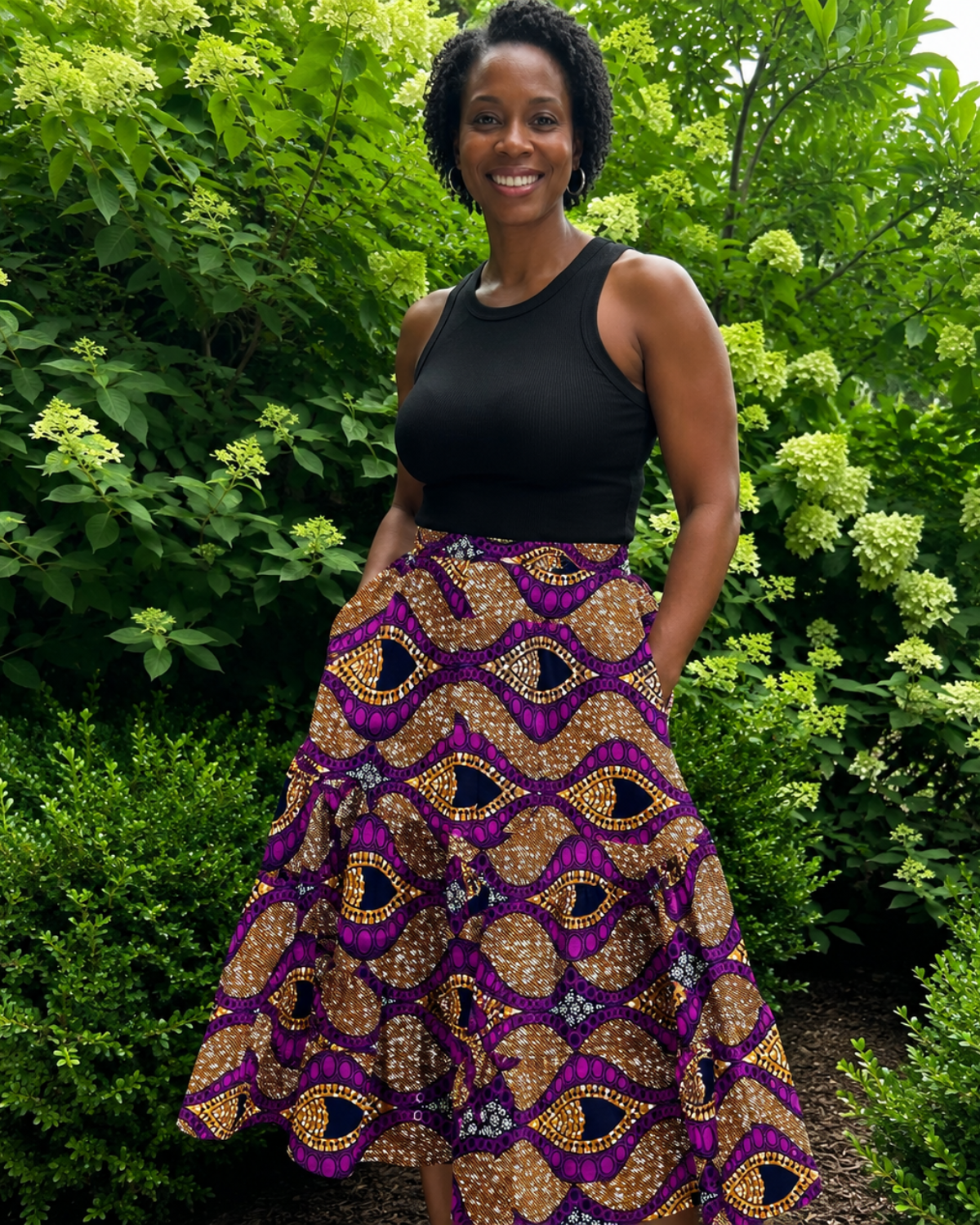 Indigo Eyes African Print Fabric