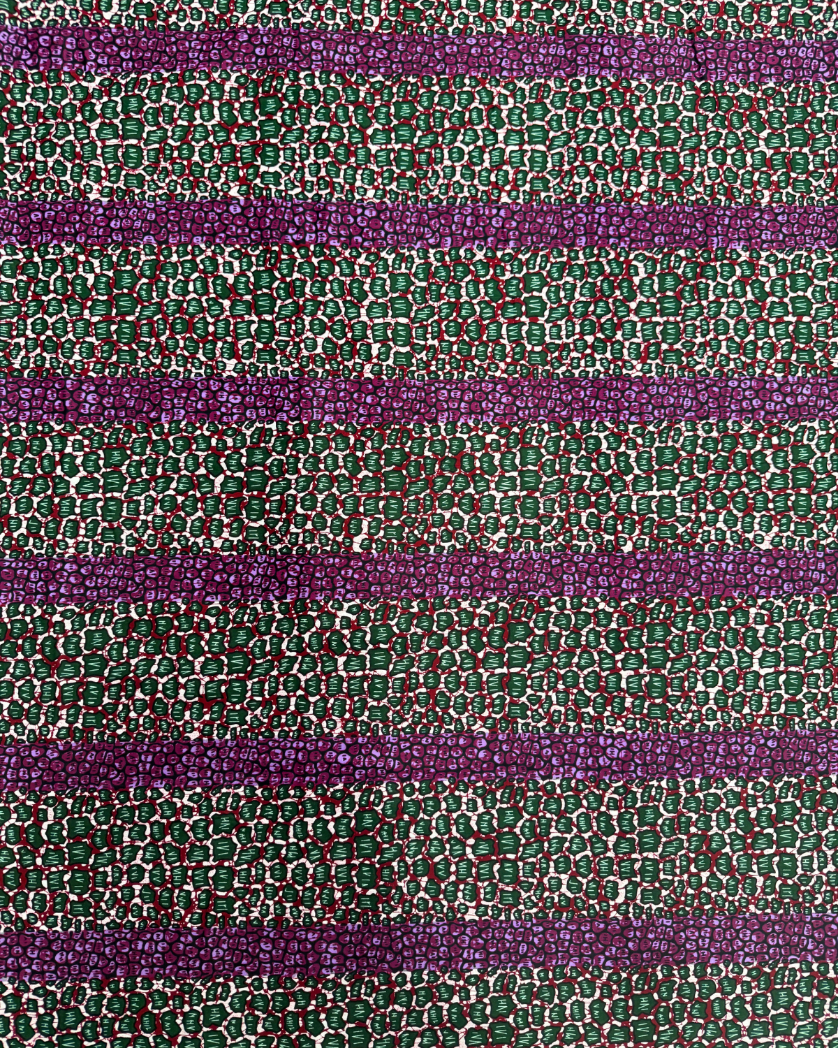 Berry Stripes African Print Fabric