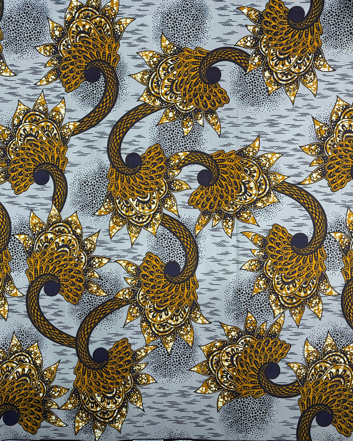 Bronze Plume African Print Fabric