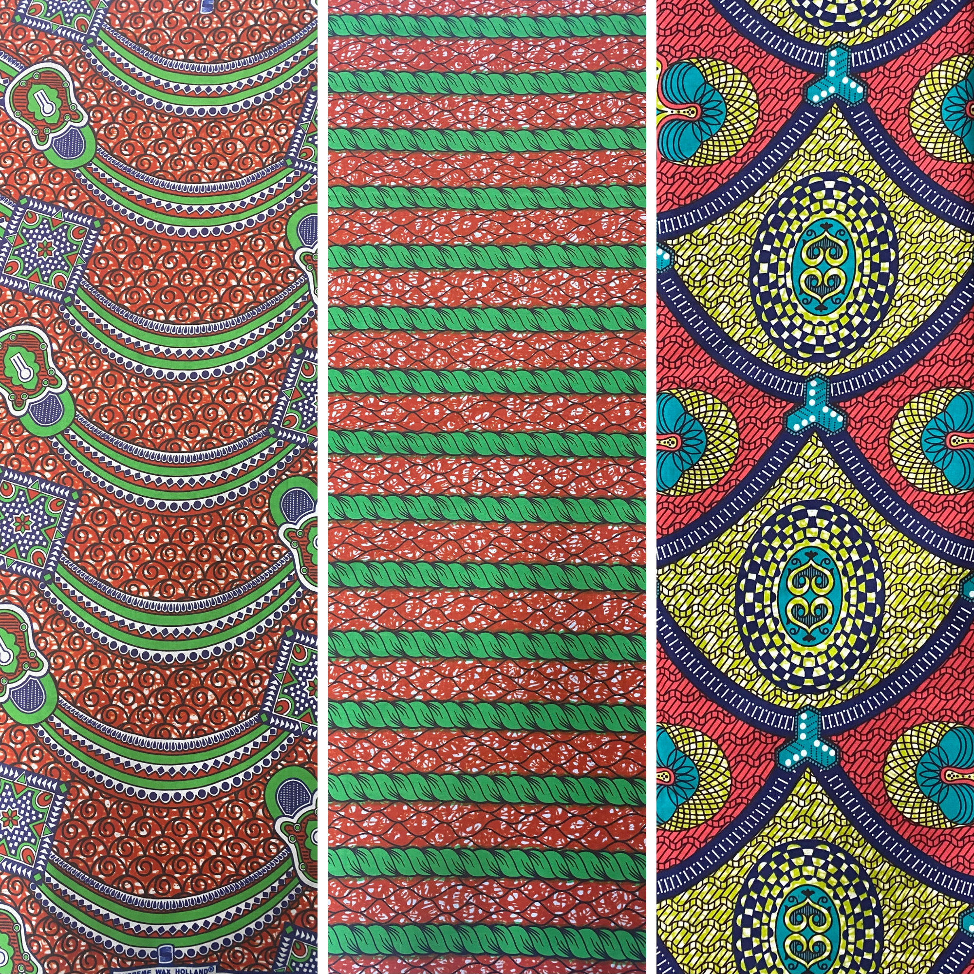 Decor Time Bundle: Vibrant African Print Fabric - 100% Cotton"