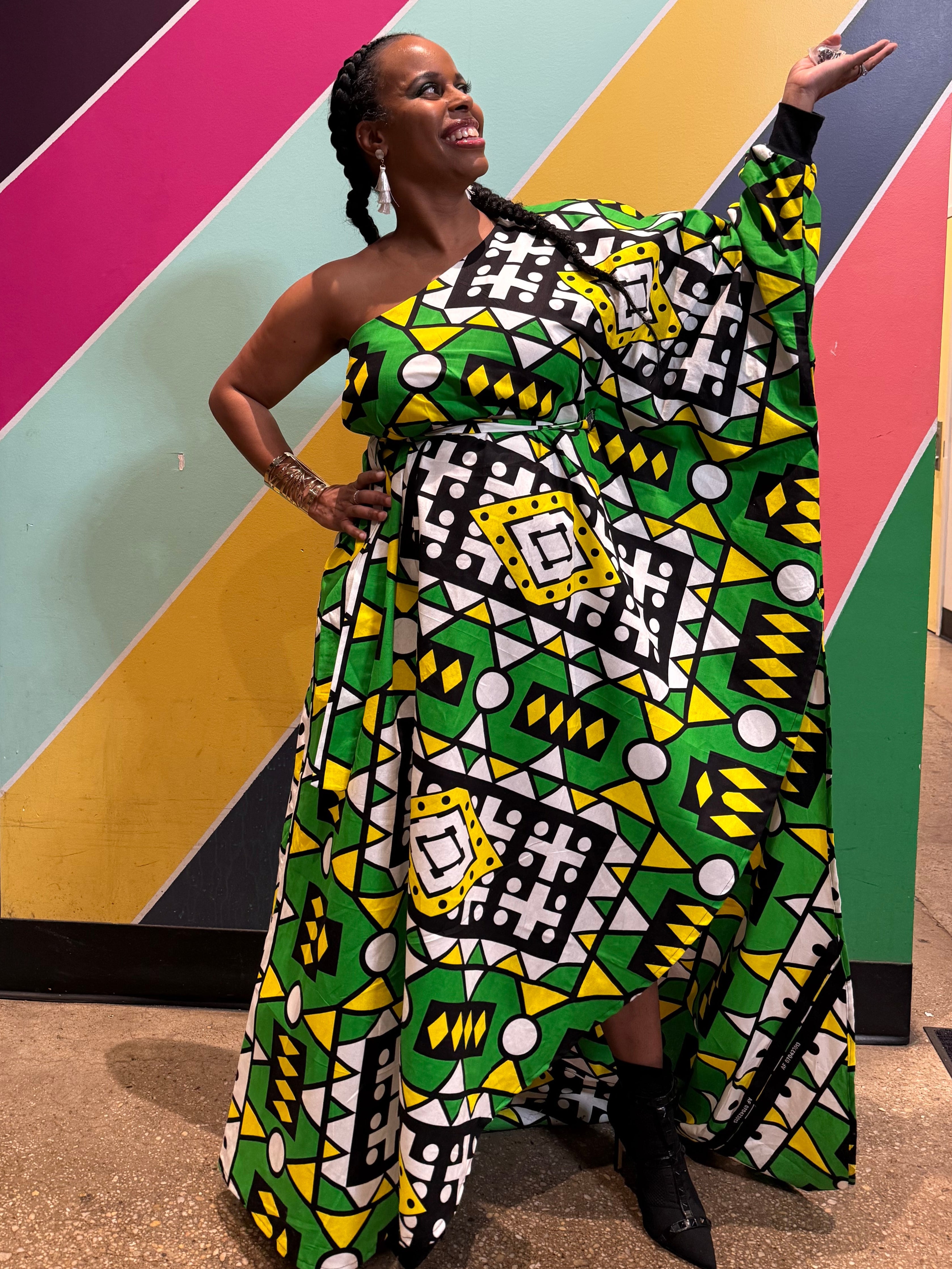 Emerald Glow African Print Fabric
