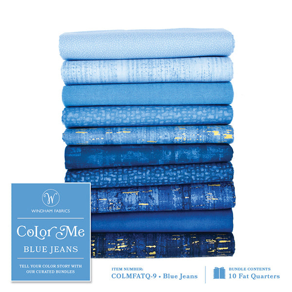 Fat Quarter Cotton Bundle- Blue Jeans