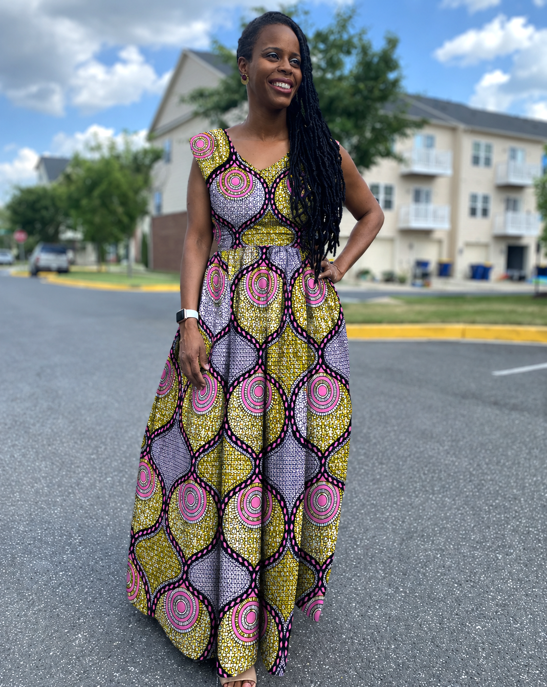 Riziki Circles African Print Fabric
