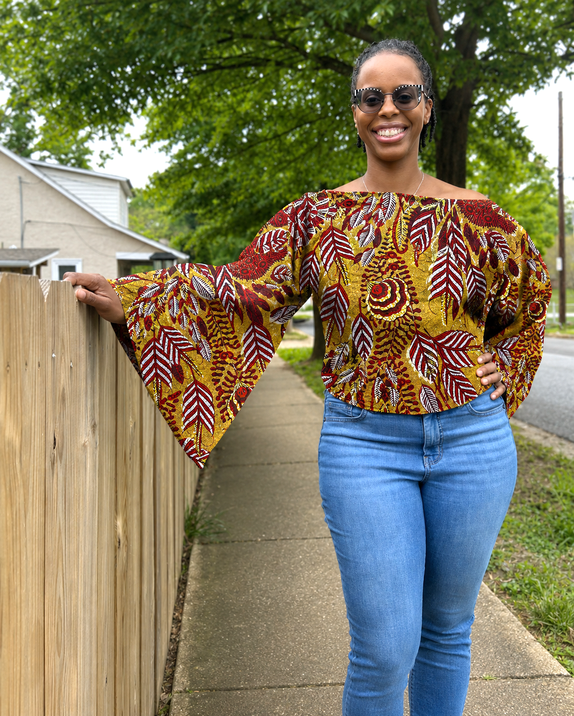 Maya Leaves African Print Fabric