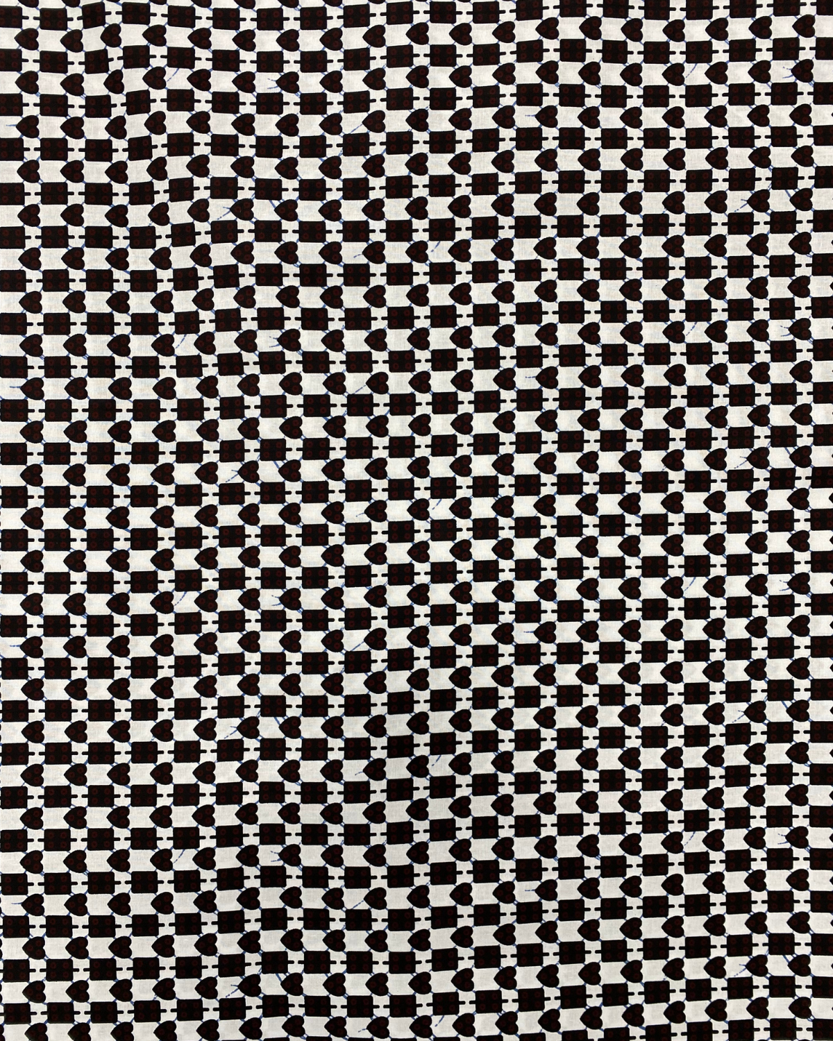 Checkmate Hearts African Print Fabric