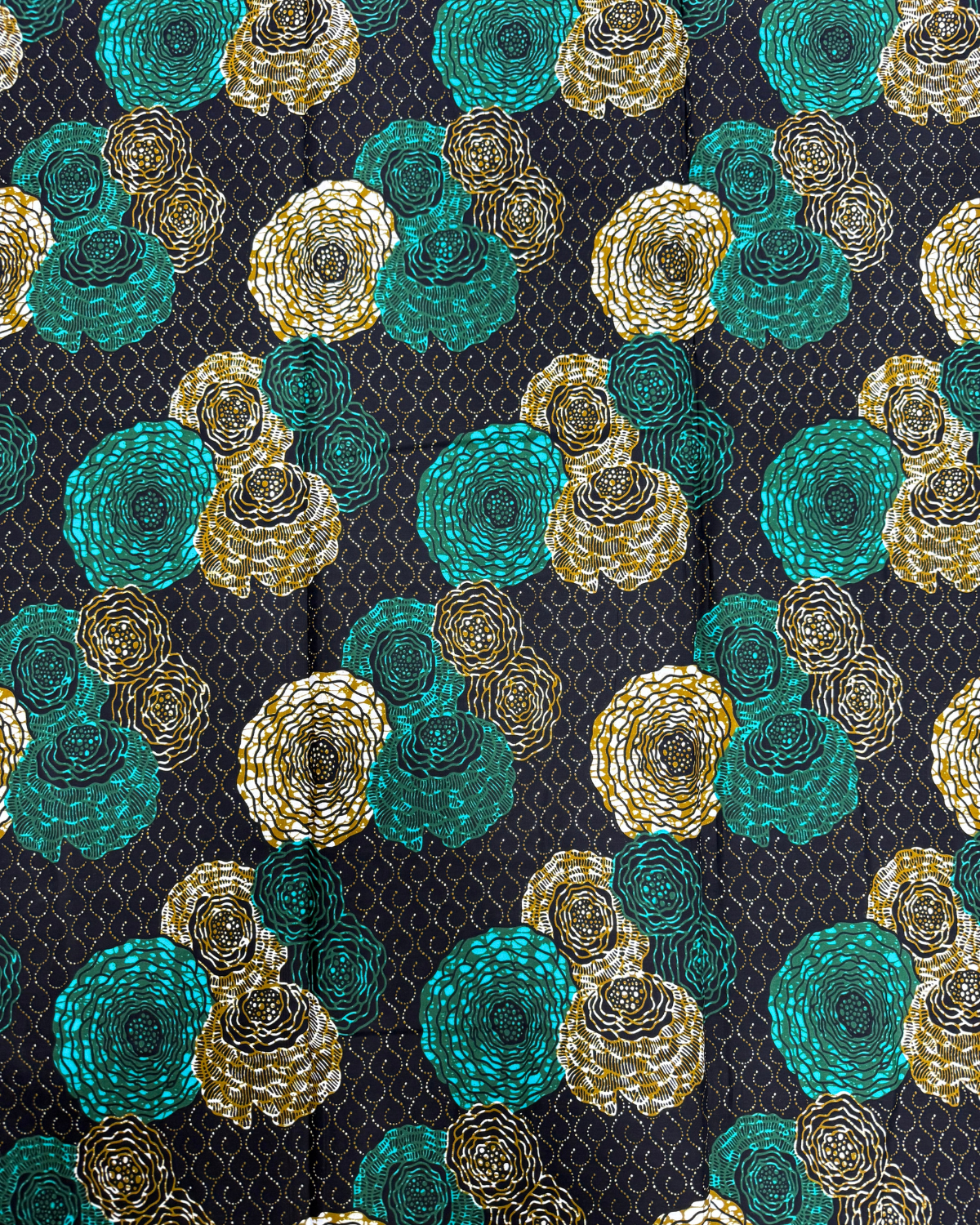 Emerald Bouquet African Print Fabric