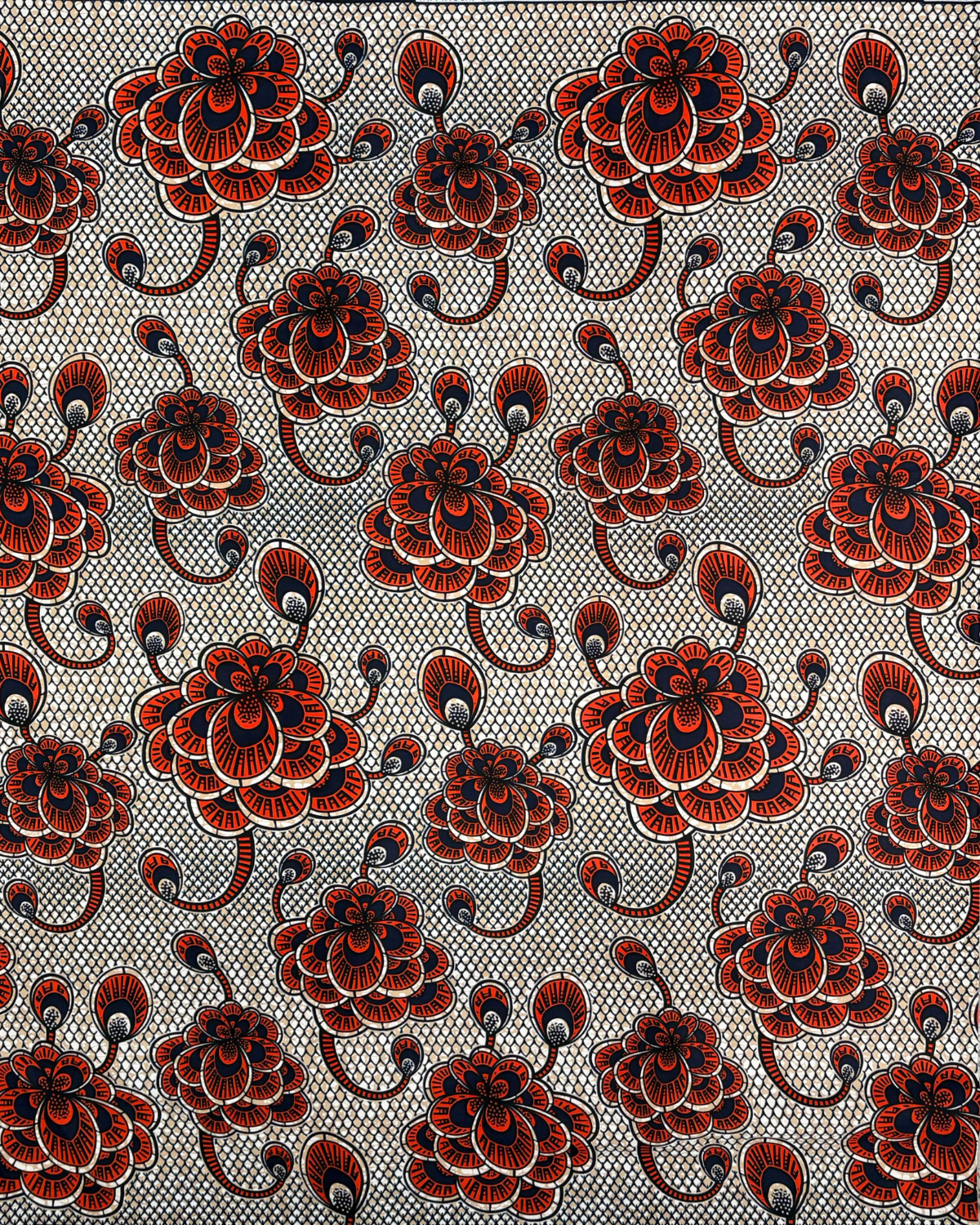Fire Blossom African Print Fabric