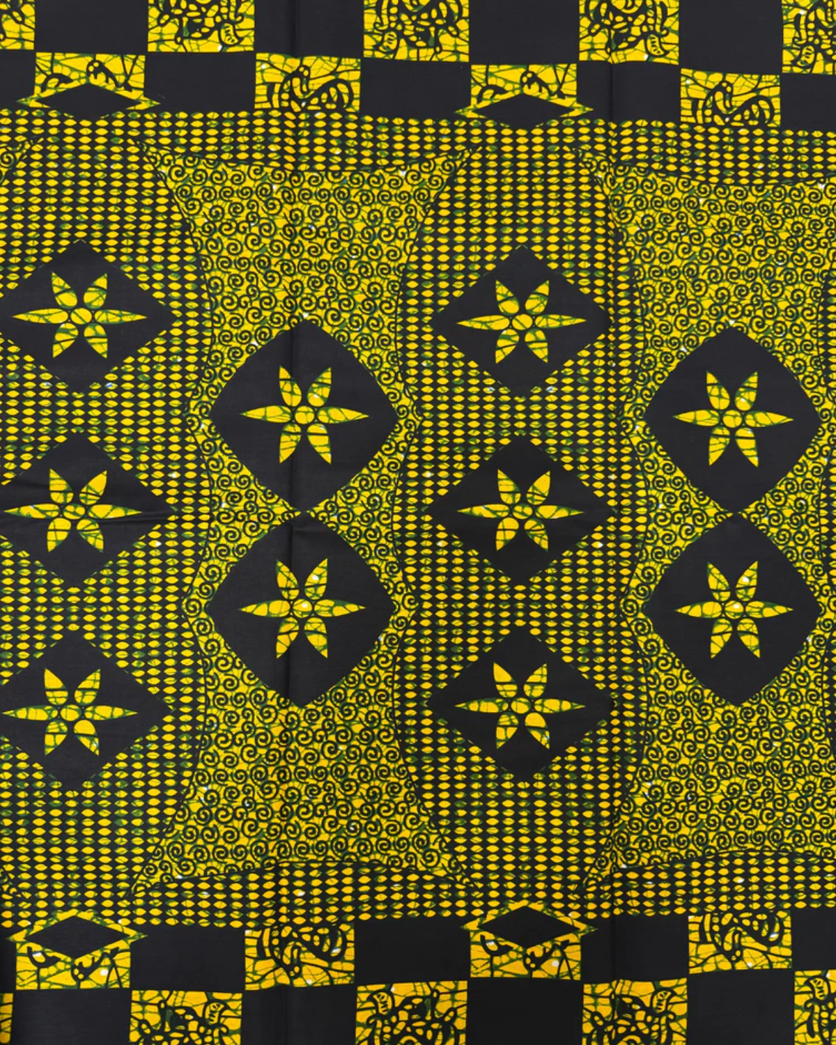 Golden Radiance African Print Fabric