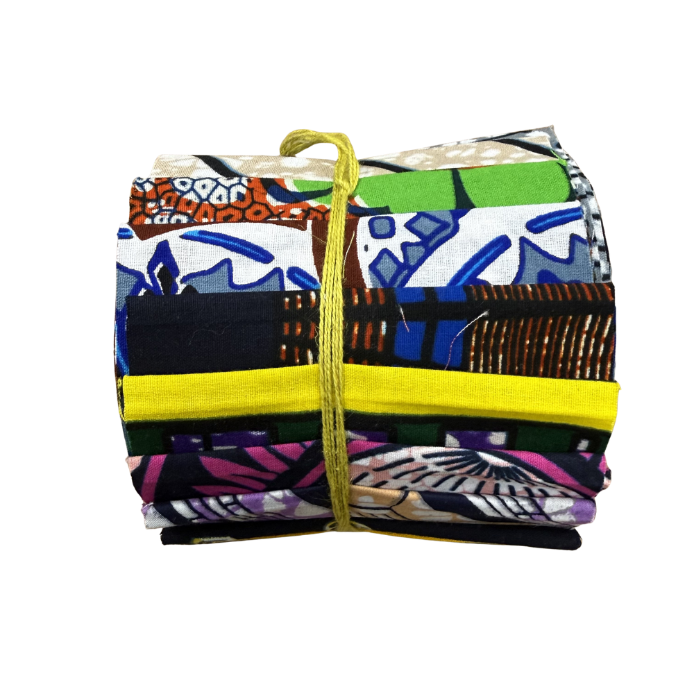 4 inch African Print Strip Bundle - 52 pieces
