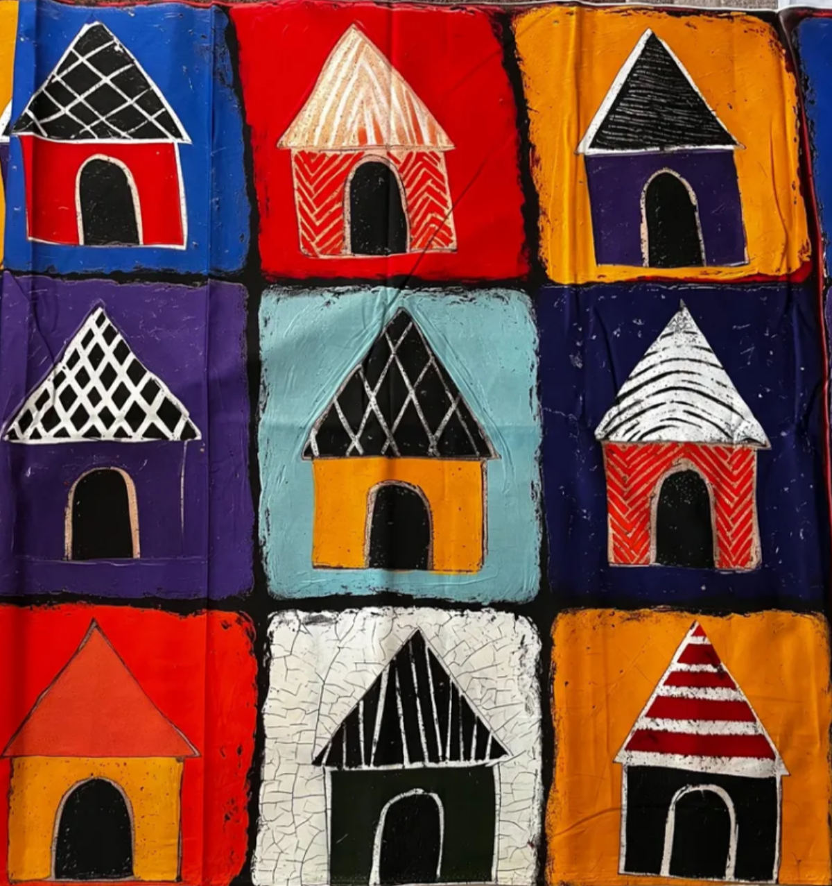 Colorful Homes Fabric Panel