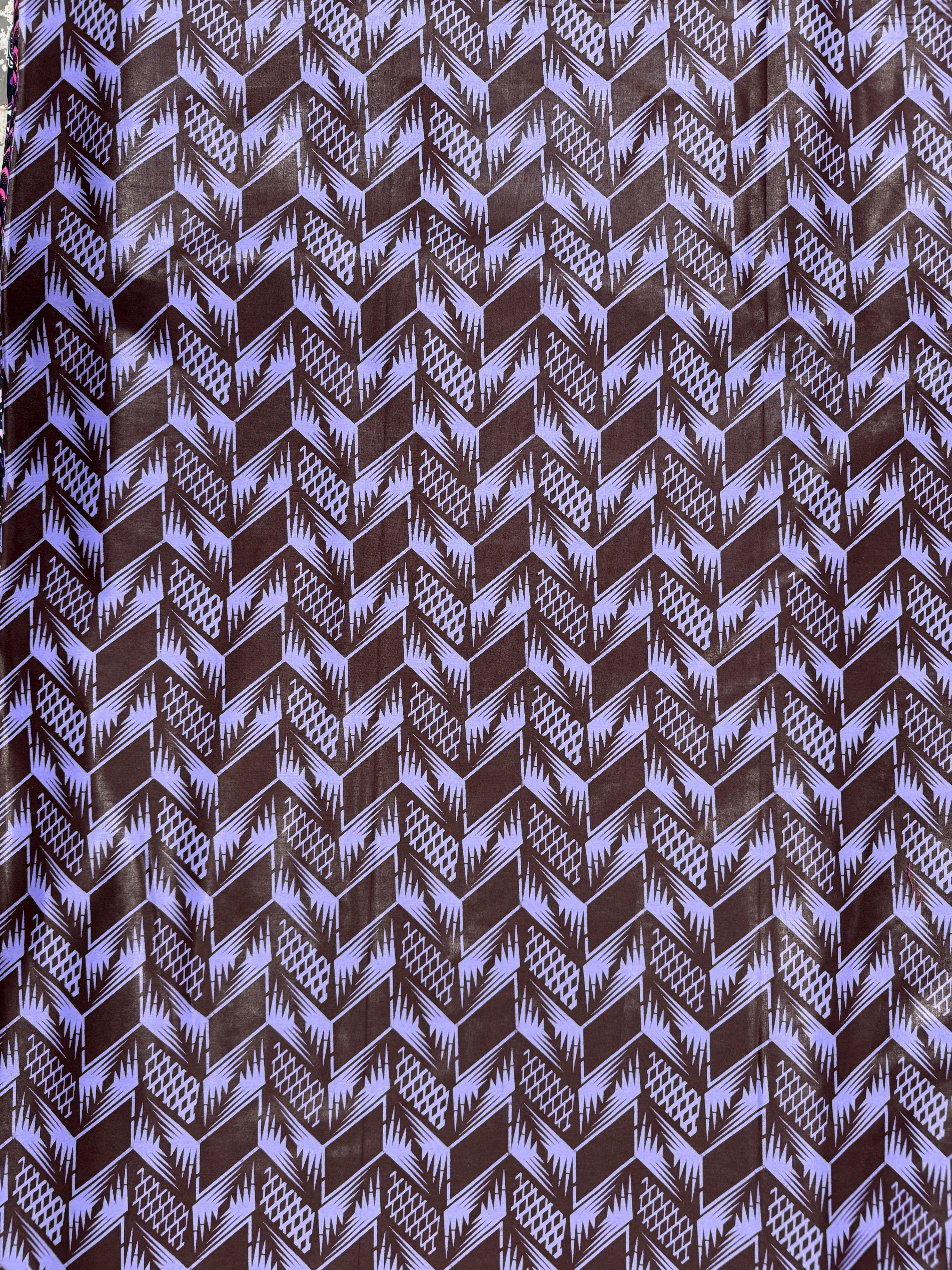 Purple Chevron African Print Fabric
