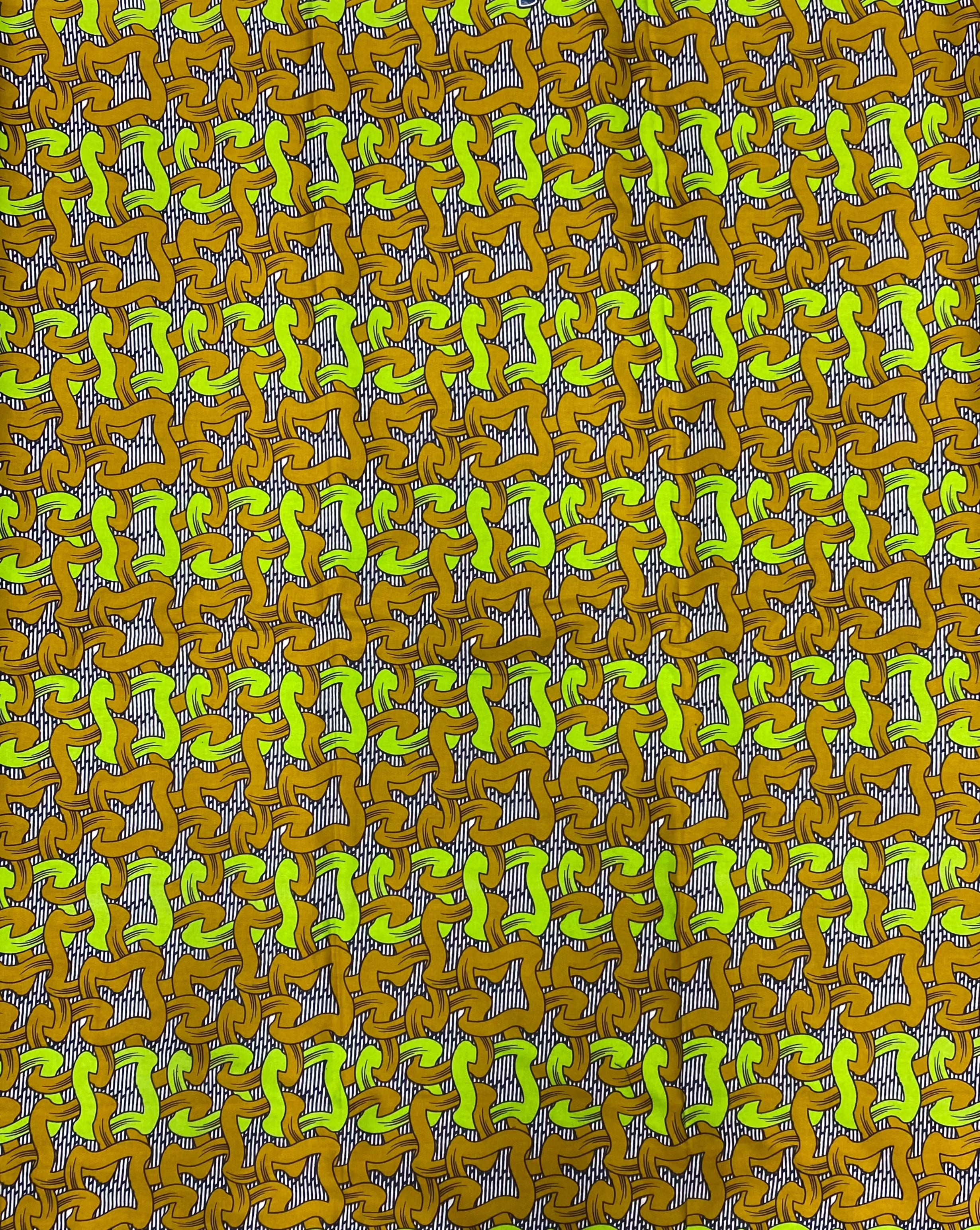 Lime Time Premium African Print Fabric