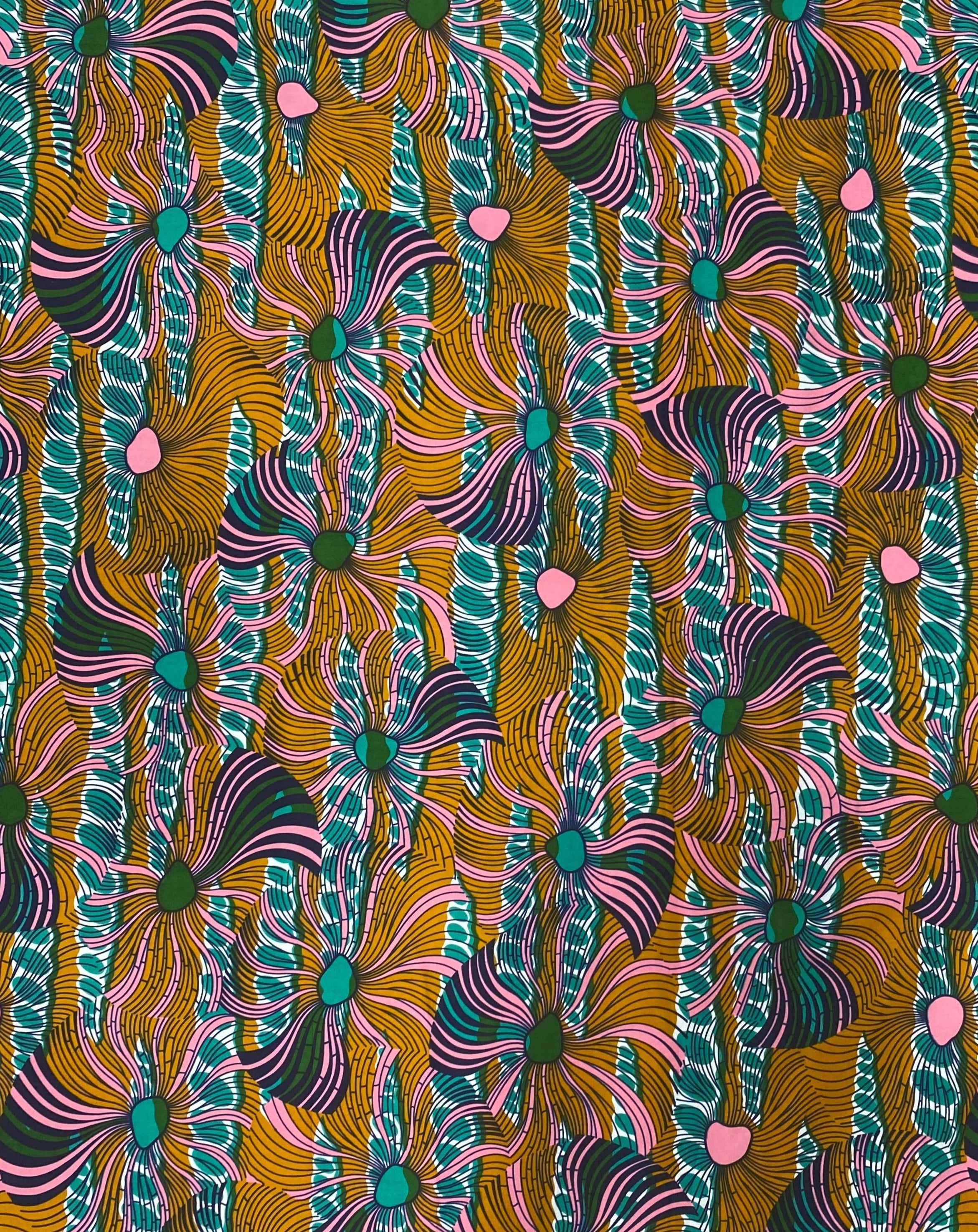 Trip to the Tropics African Print Fabric - 100% Cotton, 44" Wide, Lush and Exotic