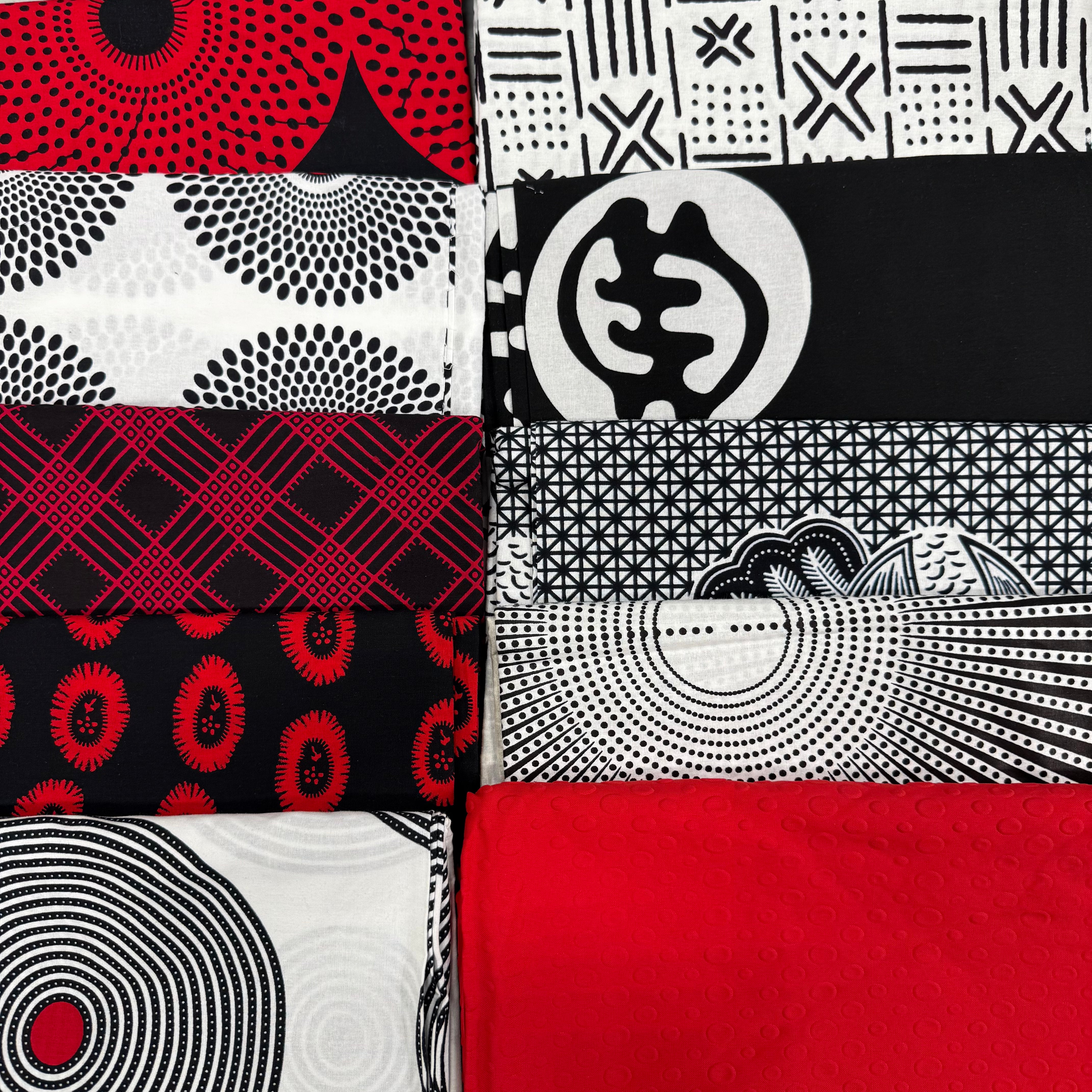 Red and Black Power Fat Quarter Bundle