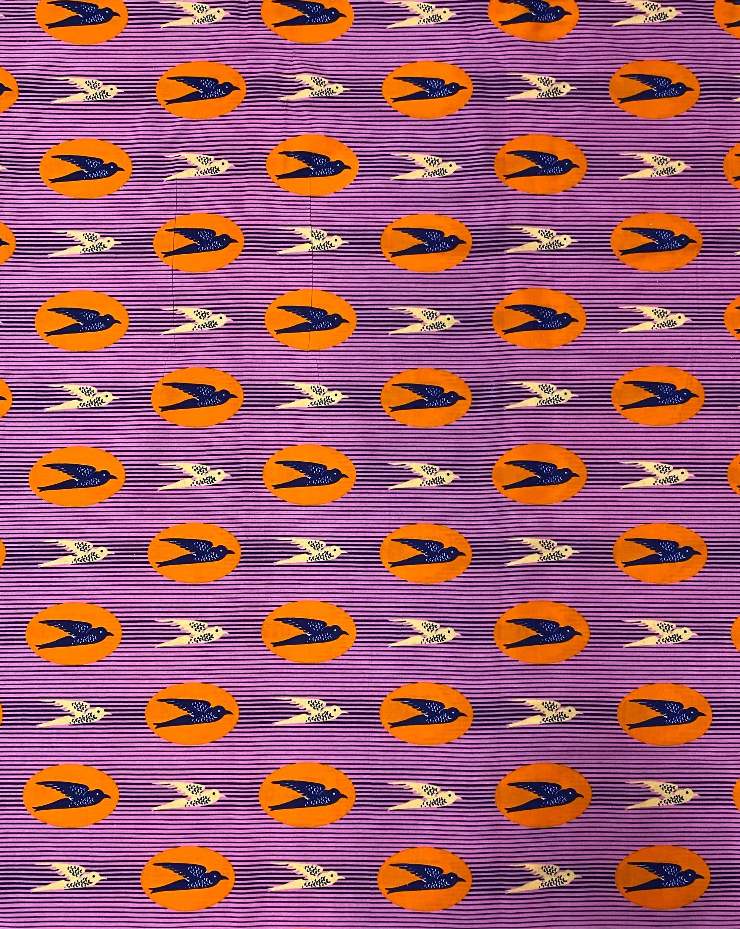 Sunset Flights African Print Fabric - 100% Cotton, 44" Wide, Exquisite Craftsmanship