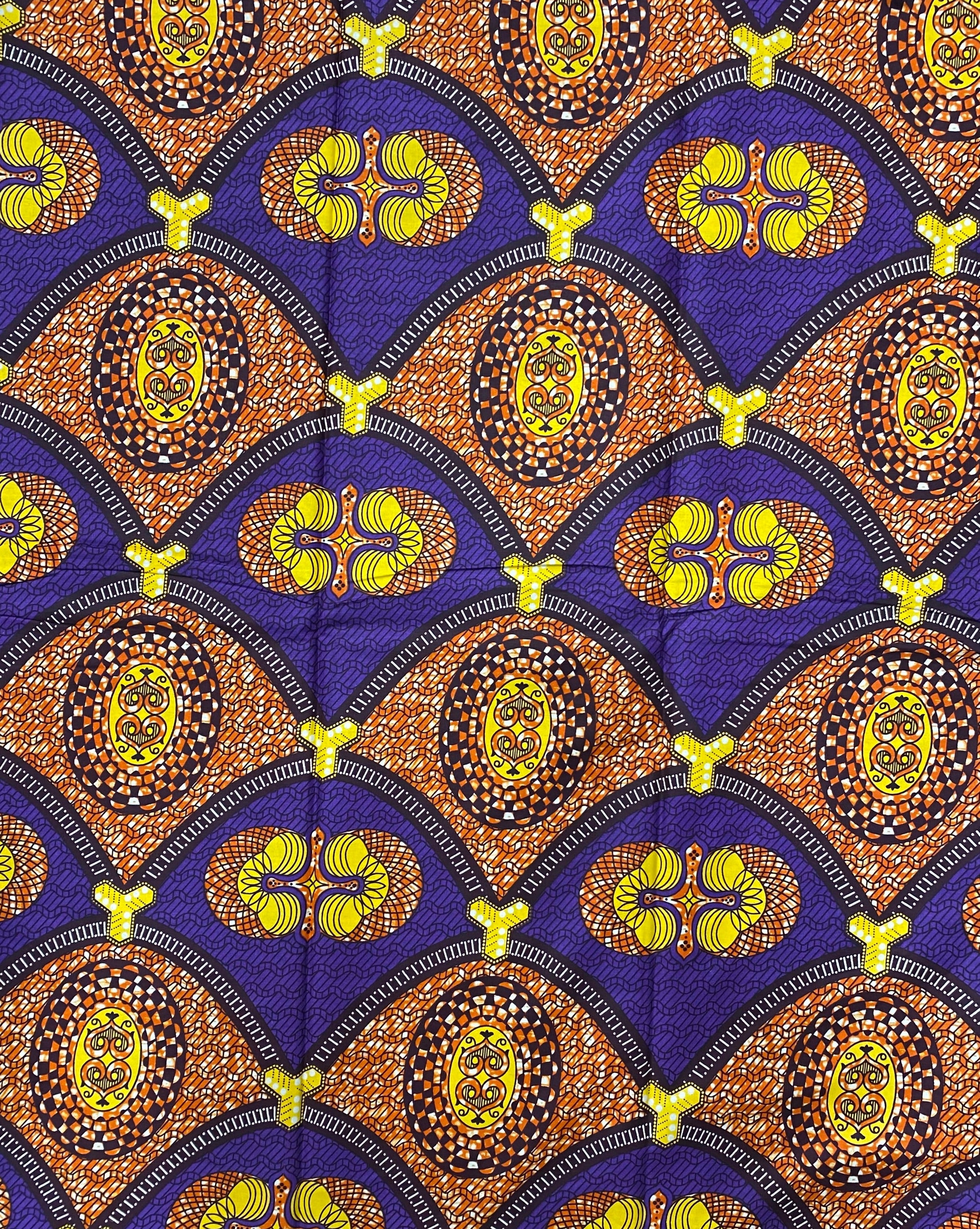 Queen's Arches African Print Fabric - 100% Cotton, 44" Wide, Festive and Unique