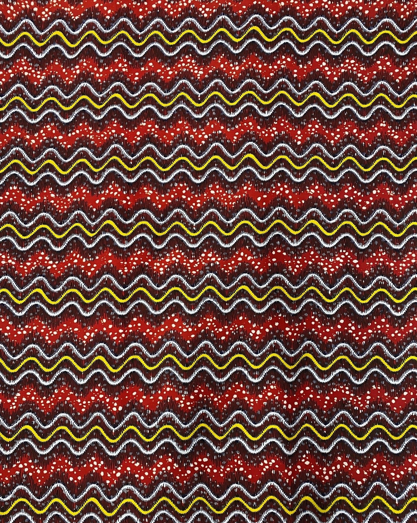 Confetti Red : Vibrant 100% Cotton African Fabric, 44" Wide - Bold & Beautiful
