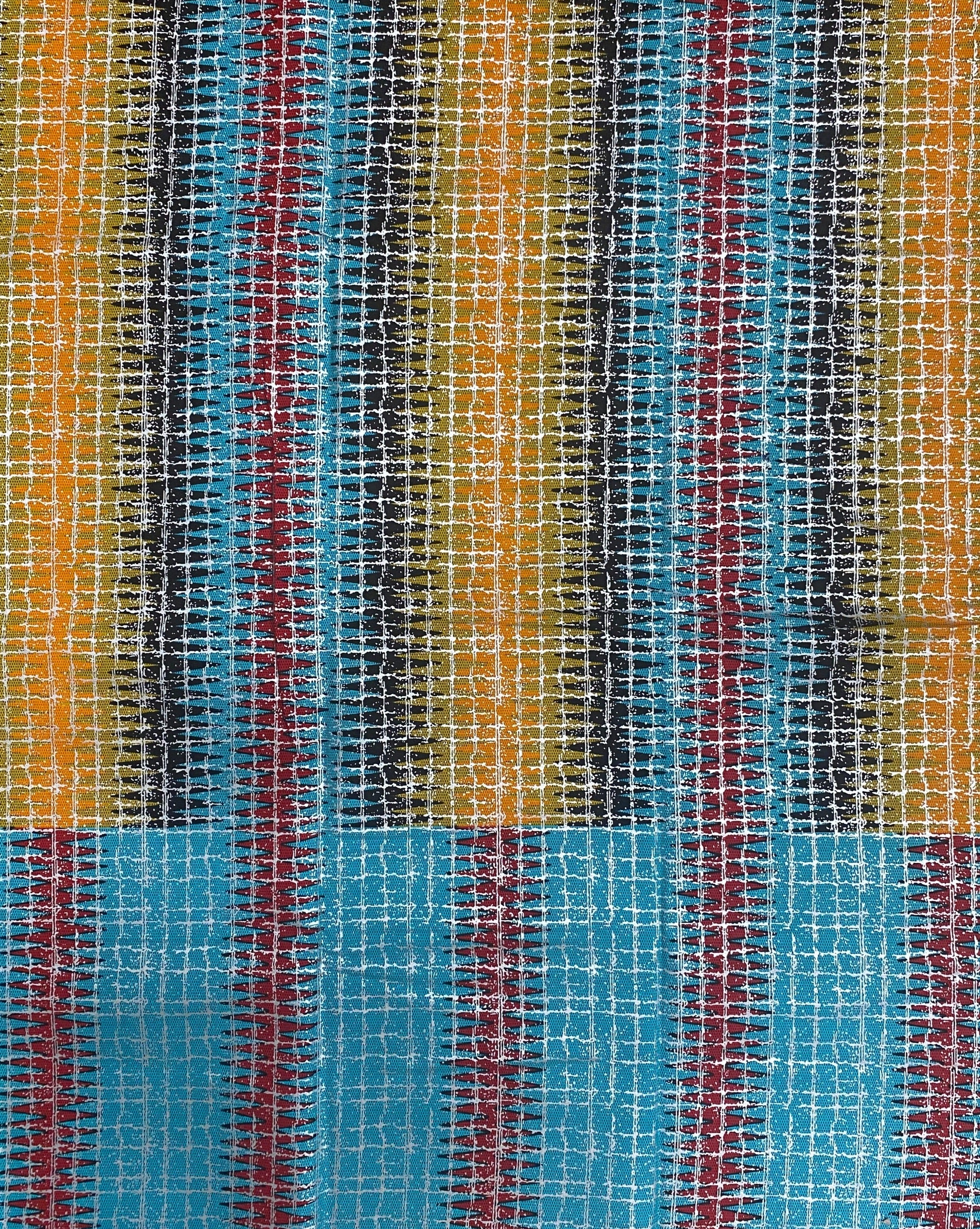 Snakeskin Etchings: Tangerine African Print Fabric - 100% Cotton Artistry