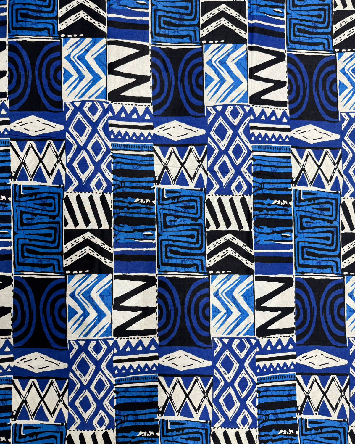 Indigo Rhythms African Print Fabric