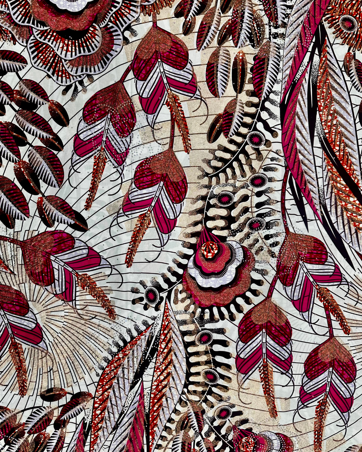 Hearty Leaves African Print Fabric