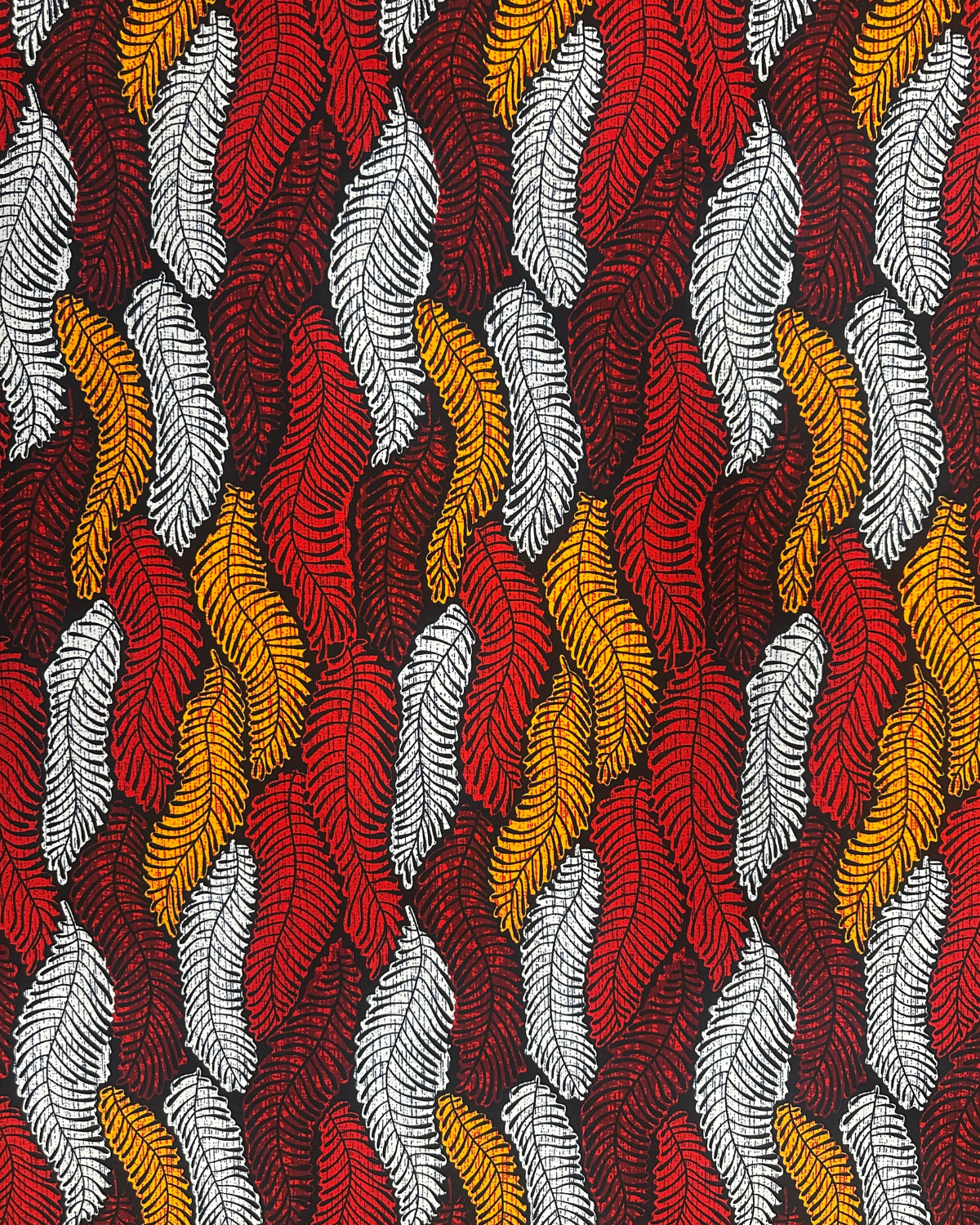 Red Ember Canopy African Print Fabric