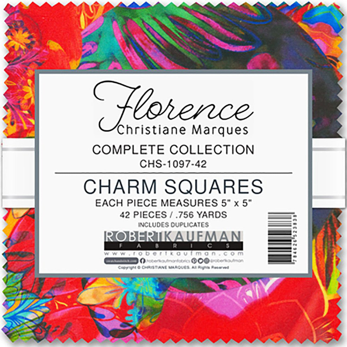 Florence Batik Charm Squares- 42 Pack