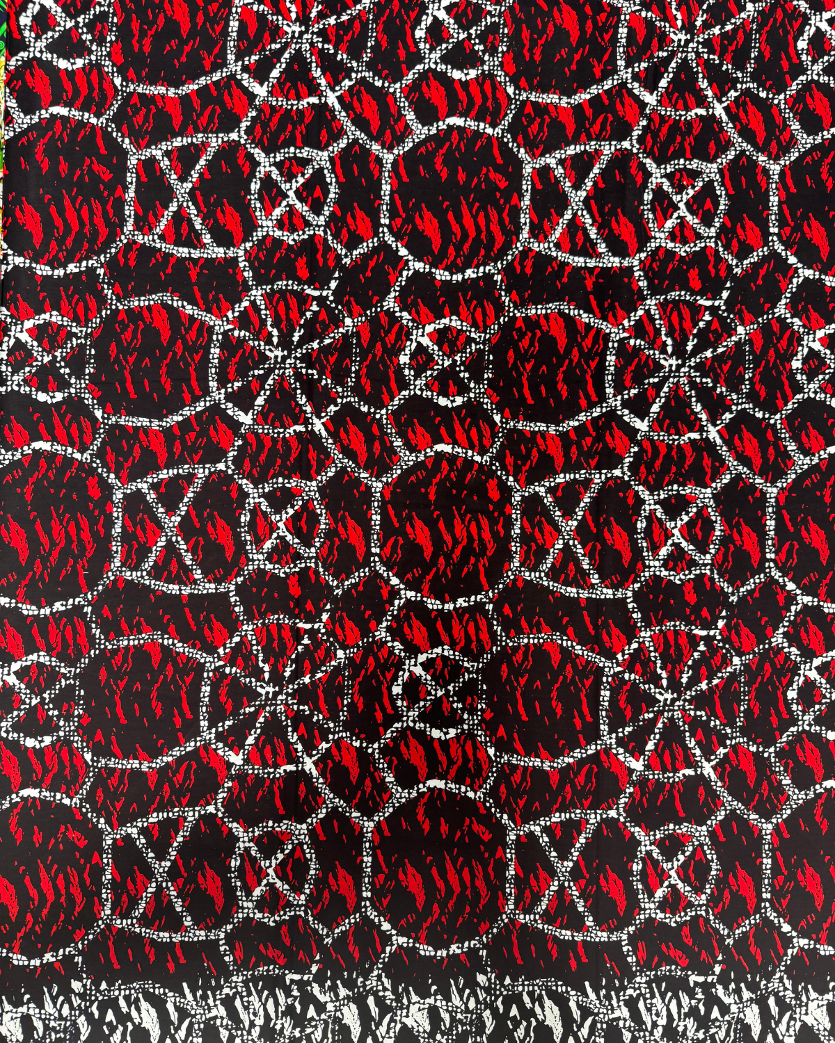 Crimson Mosaic African Print Fabric